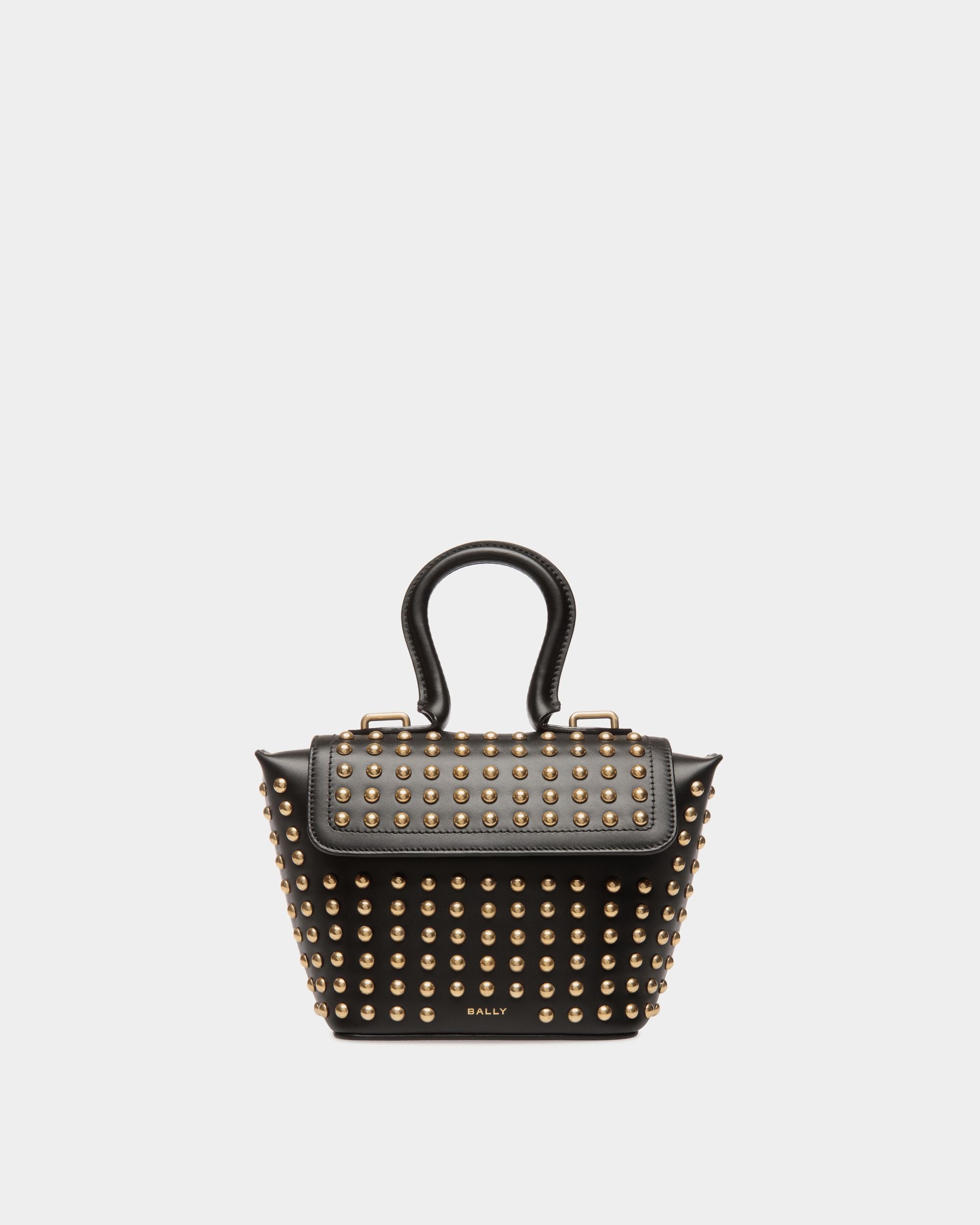 Belle Minibag in Black Leather With Studs - Women's - Bally - 01