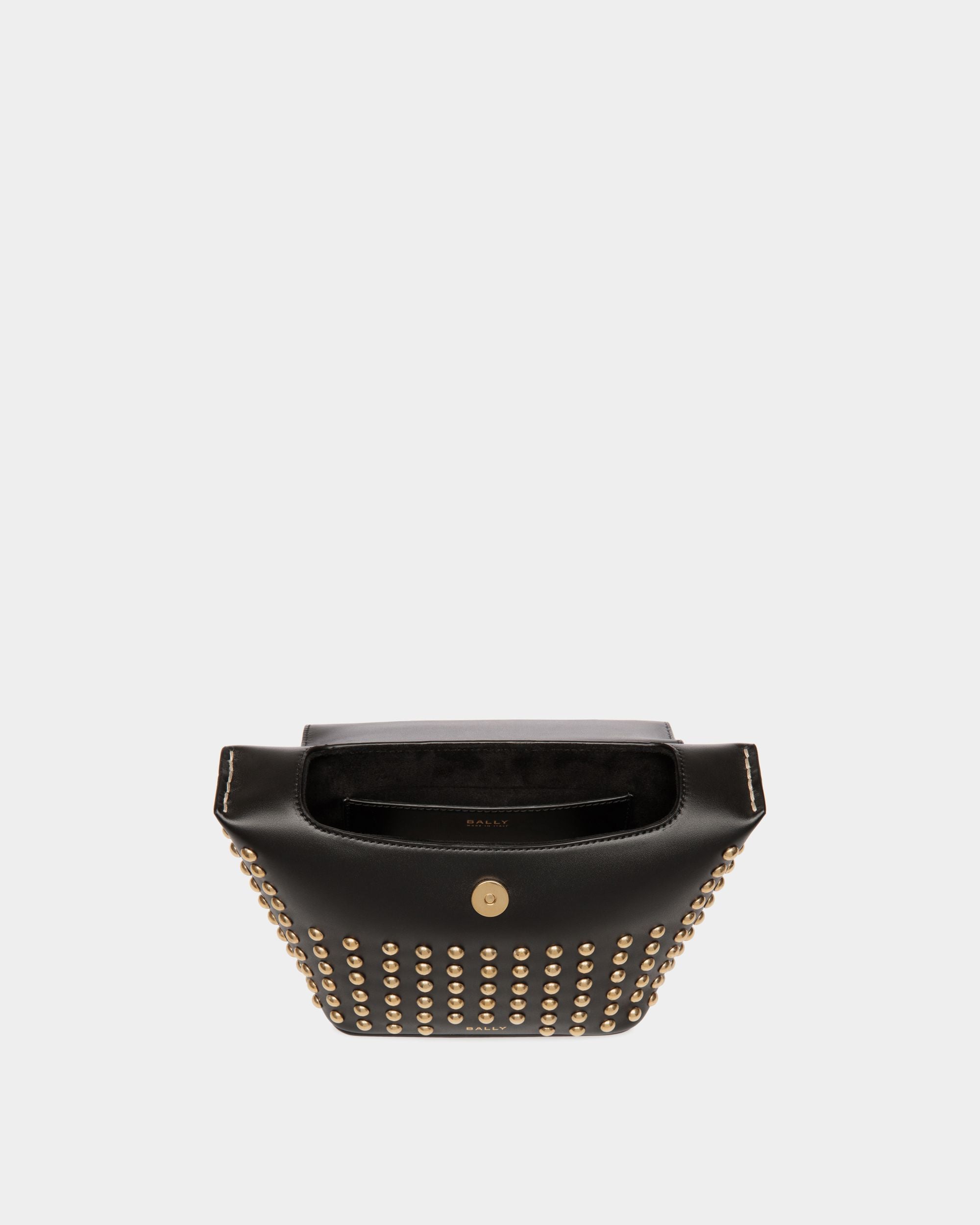 Belle Minibag in Black Leather With Studs - Women's - Bally - 05
