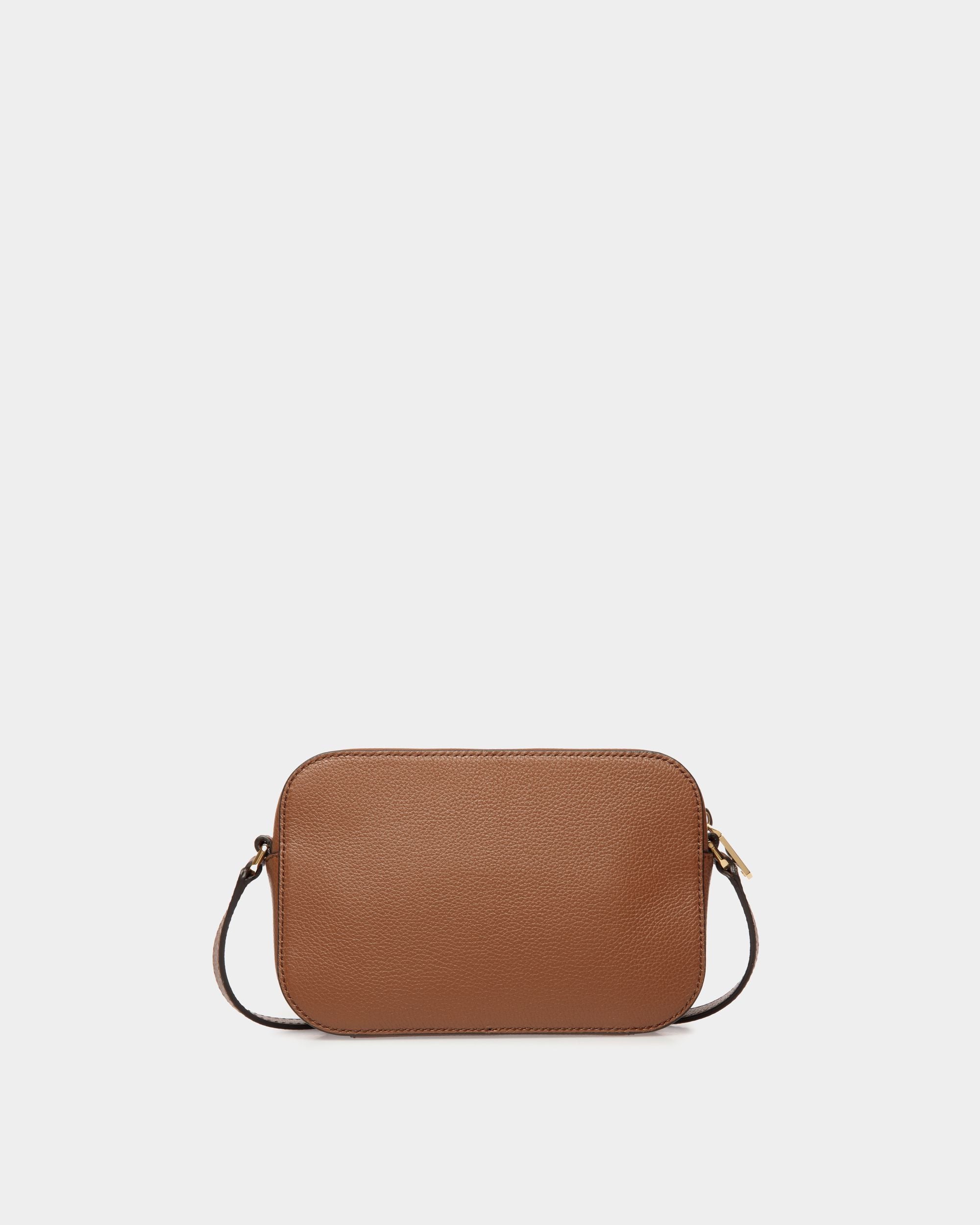 Bandolera Pequeña Lock Me De Piel Granulada Marrón - Mujer - Bally - 03