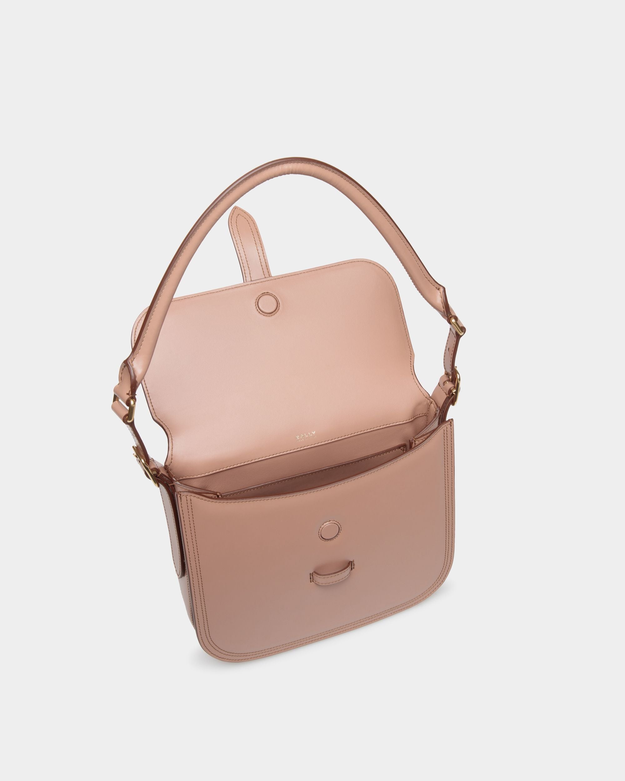 Bandolera Beckett De Piel Cepillada Praline Beige - Mujer - Bally - 05