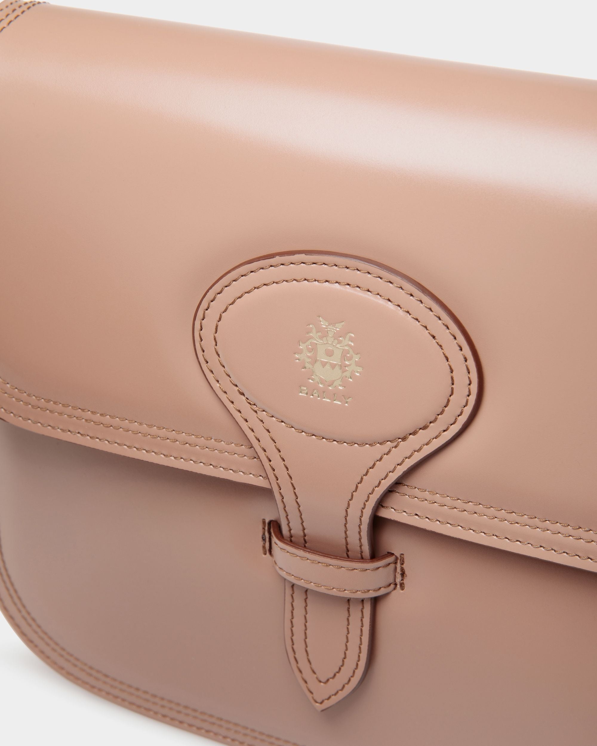 Bandolera Beckett De Piel Cepillada Praline Beige - Mujer - Bally - 06