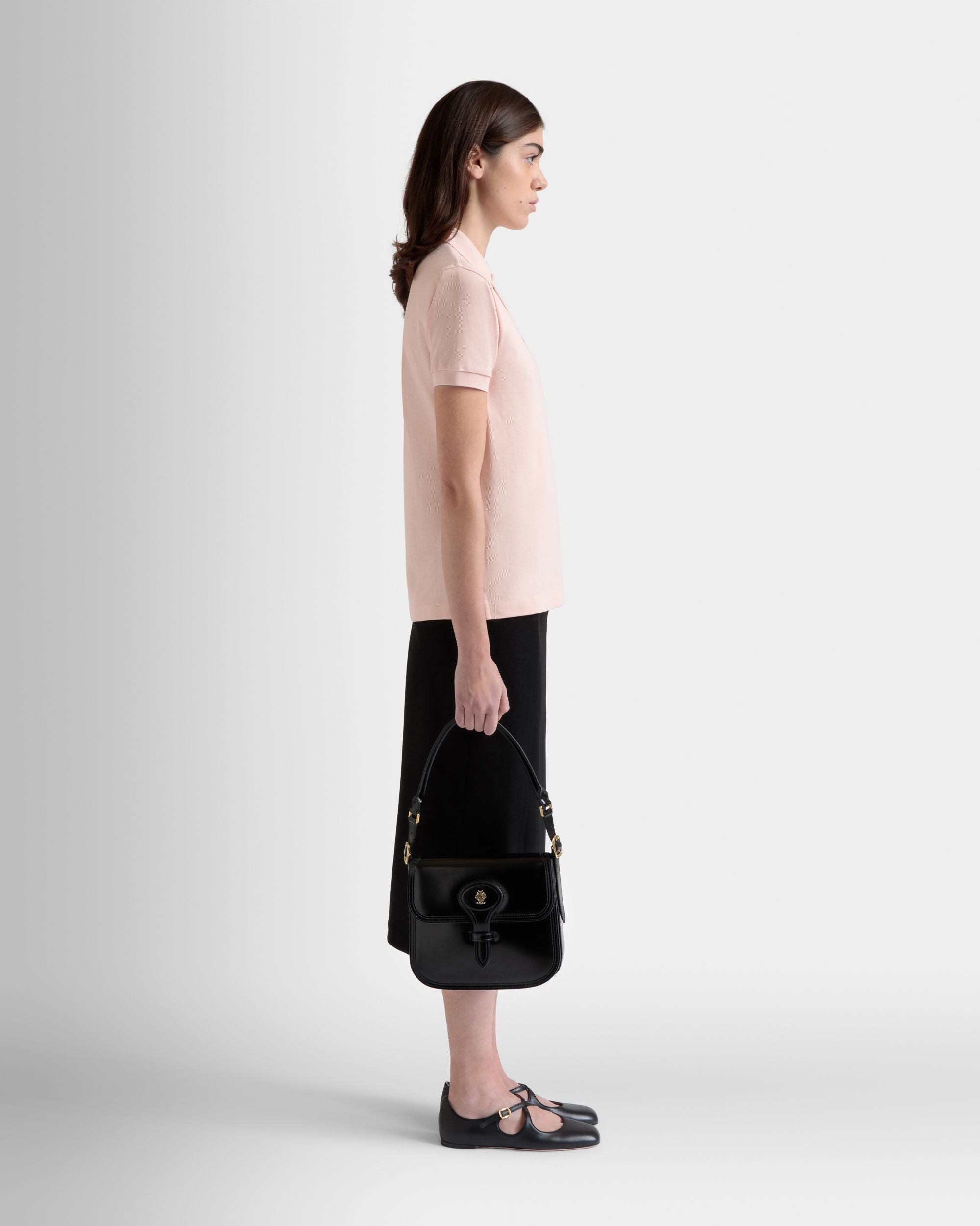 Bandolera Beckett De Piel Cepillada Negra - Mujer - Bally - 02