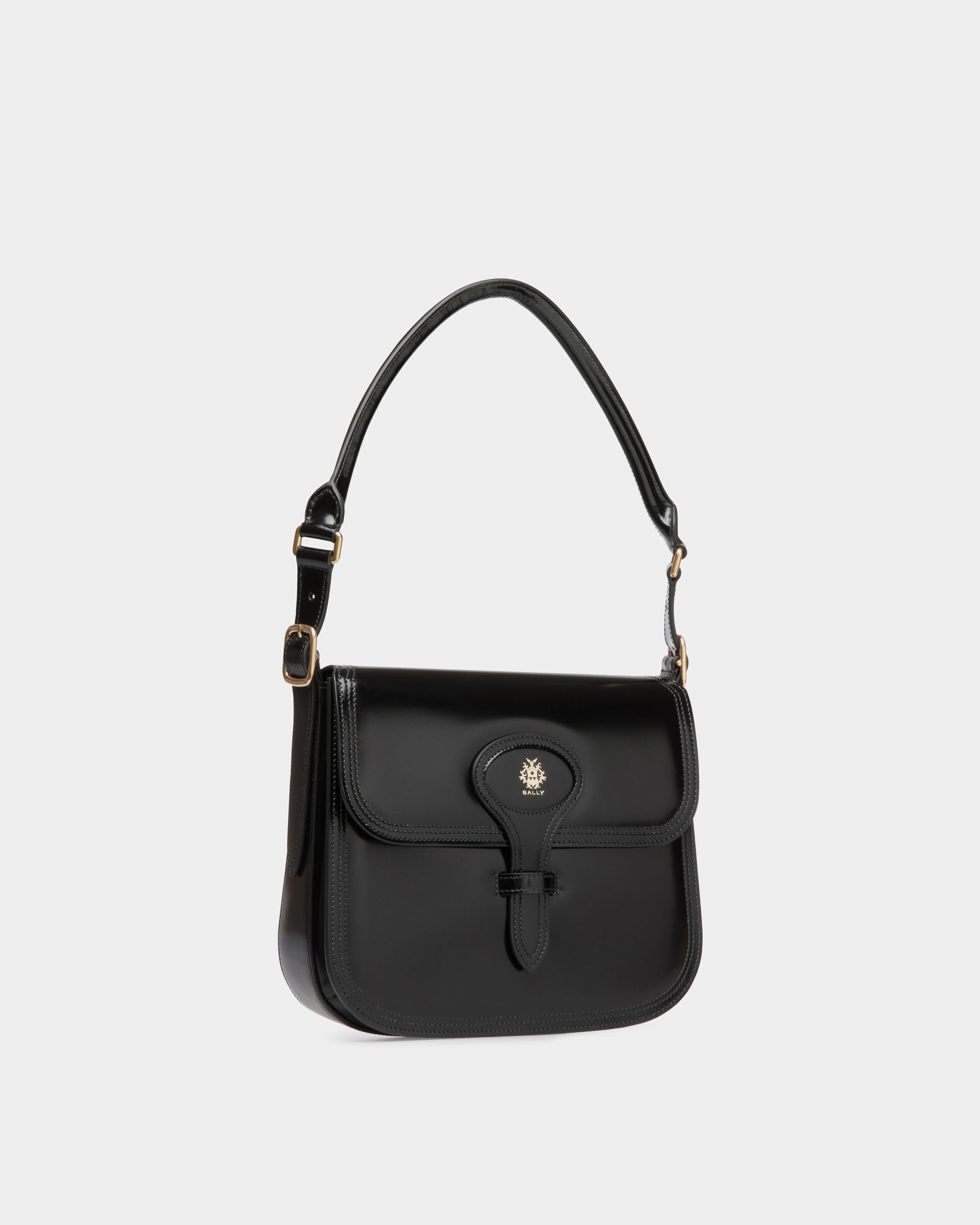 Bandolera Beckett De Piel Cepillada Negra - Mujer - Bally - 04