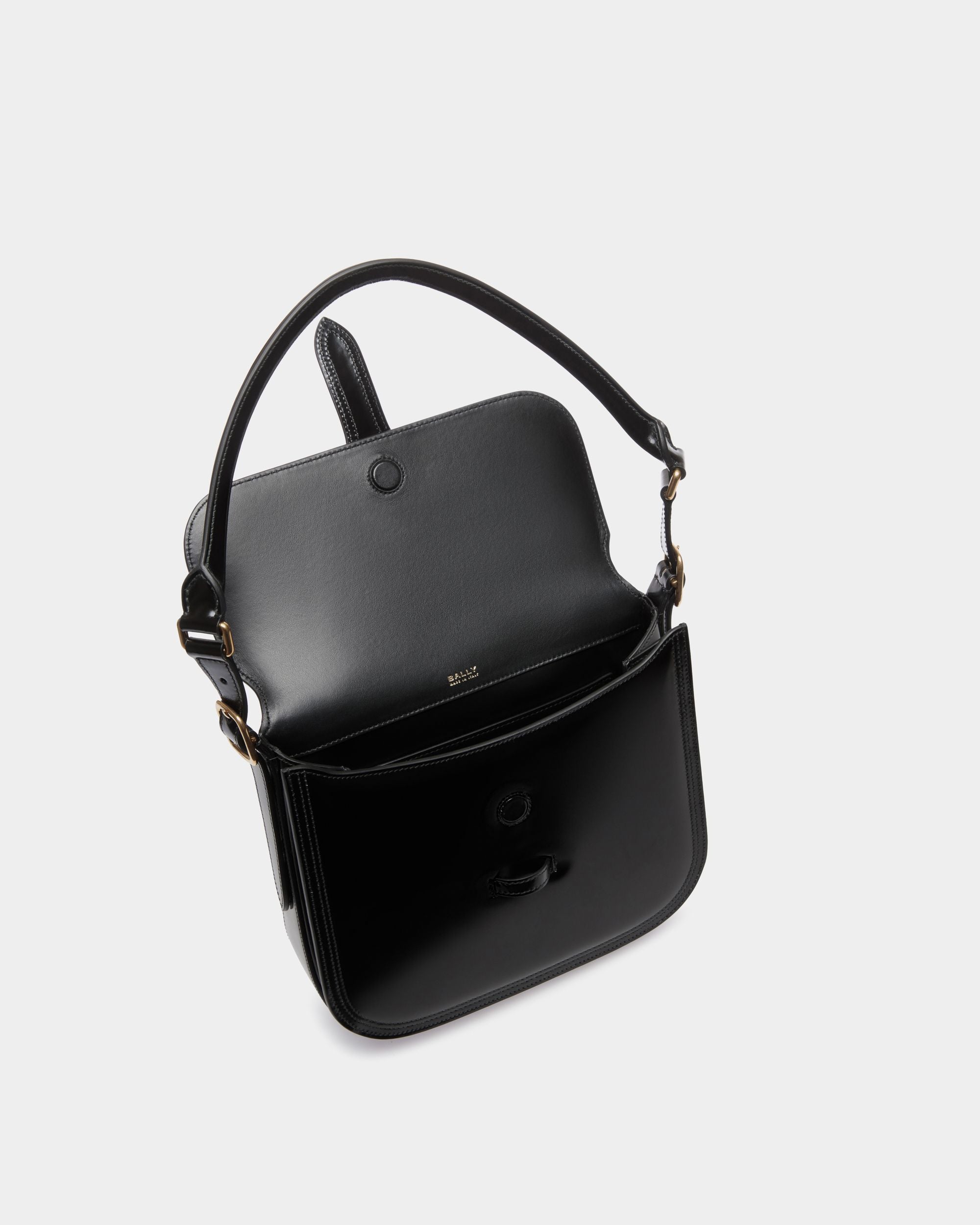Bandolera Beckett De Piel Cepillada Negra - Mujer - Bally - 05