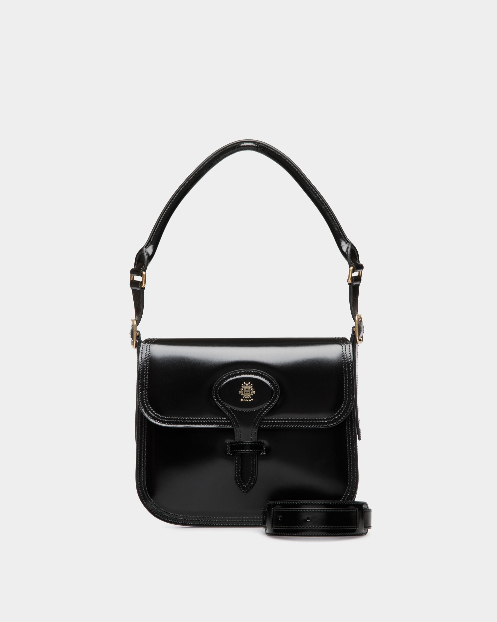 Bandolera Beckett De Piel Cepillada Negra - Mujer - Bally - 07