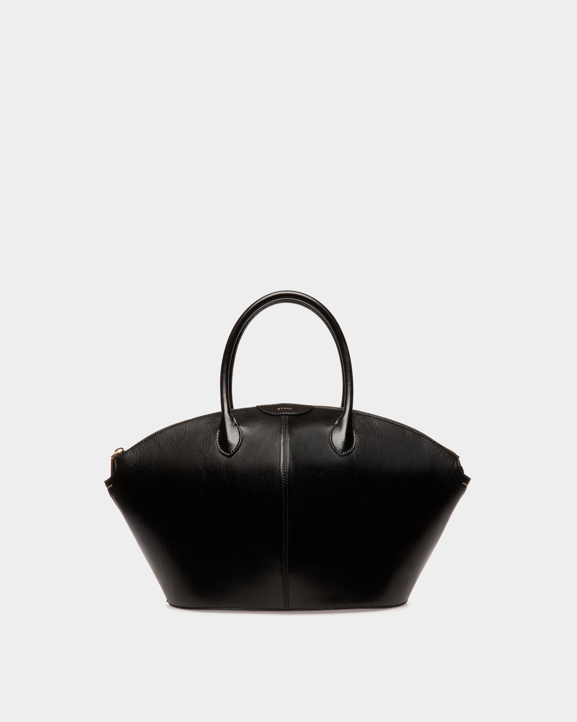 Bolso Con Asa Superior Belle De Piel Negra - Mujer - Bally - 01