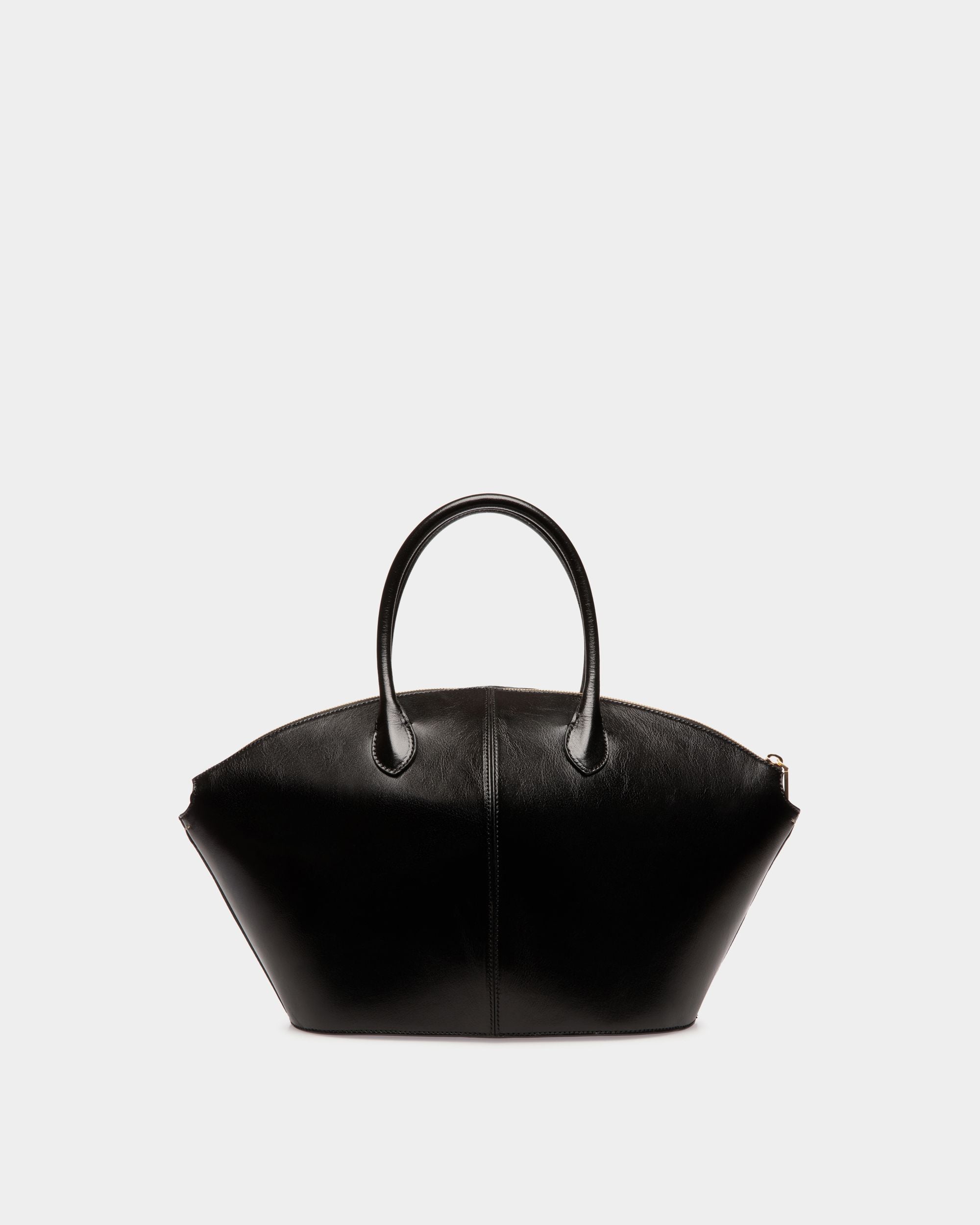 Bolso Con Asa Superior Belle De Piel Negra - Mujer - Bally - 03