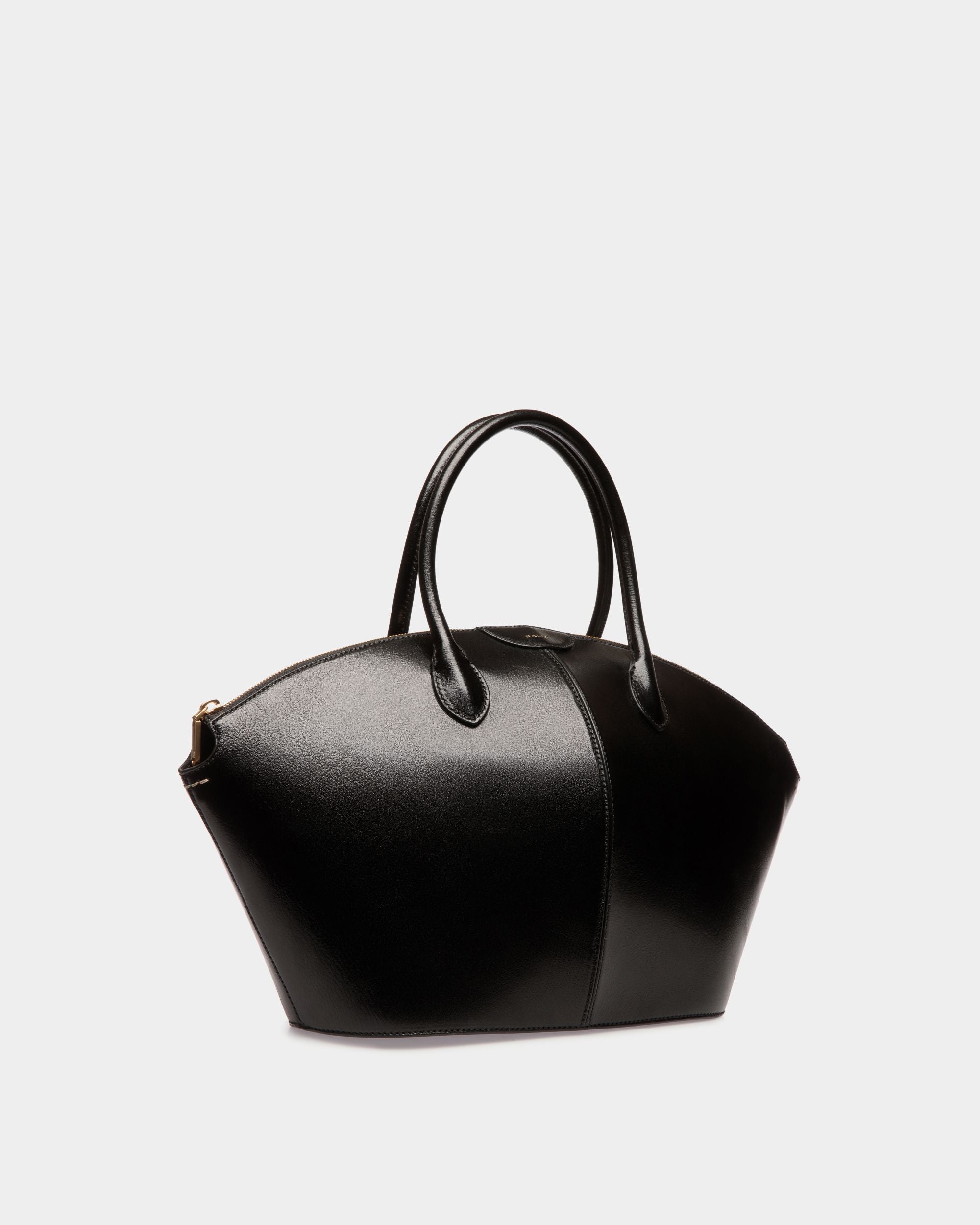 Bolso Con Asa Superior Belle De Piel Negra - Mujer - Bally - 04