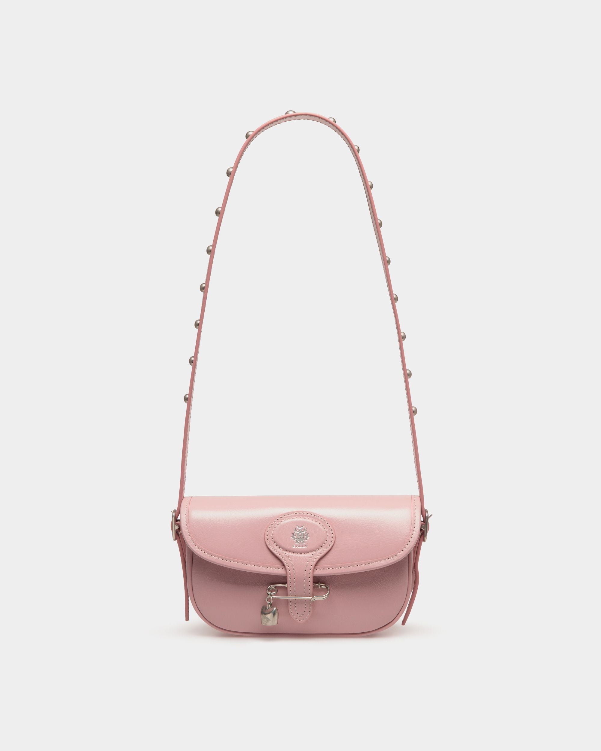 Beckett Minibag in Pink Leather With a Bally Pin - Women's - Bally - 01