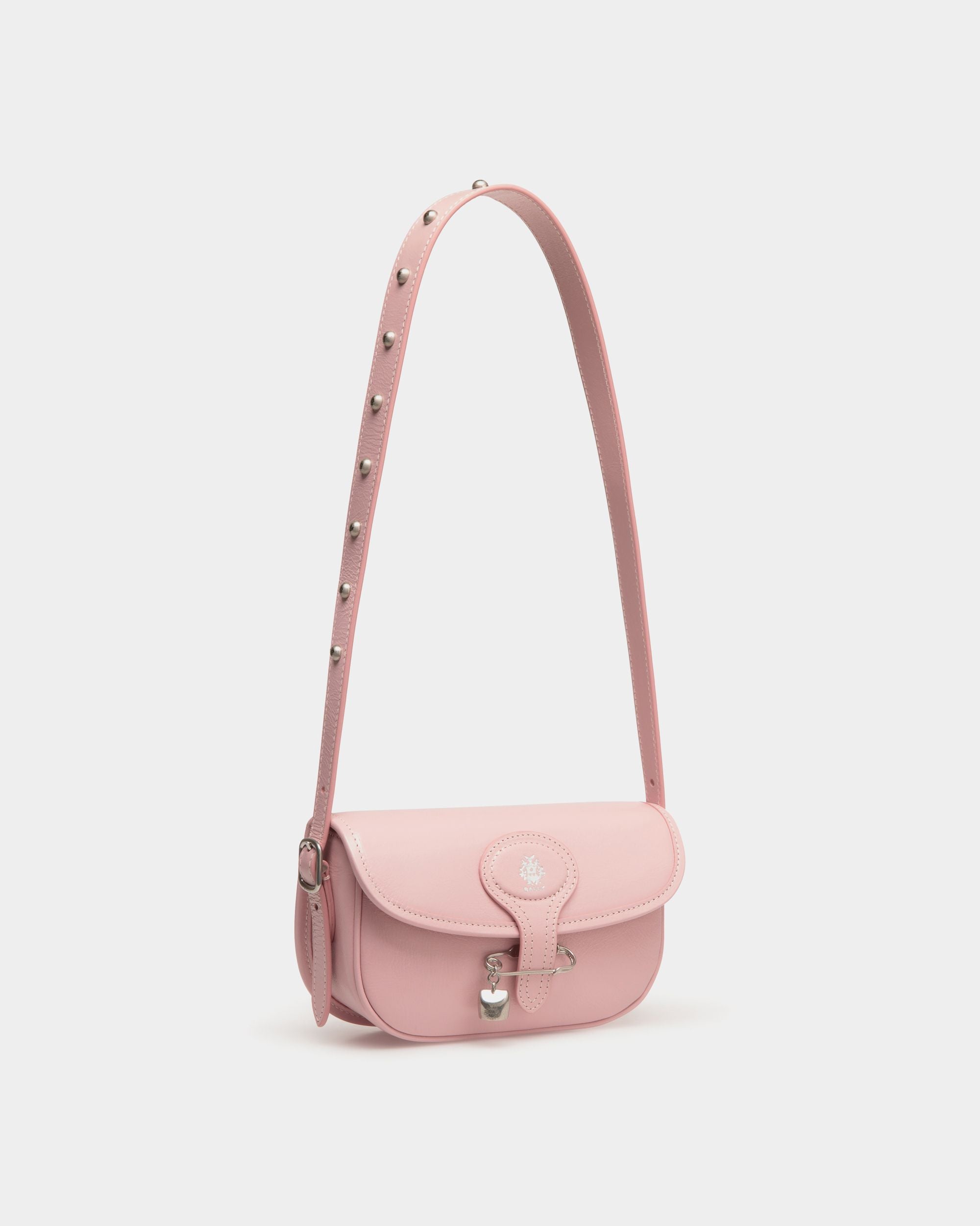 Beckett Minibag in Pink Leather With a Bally Pin - Women's - Bally - 04