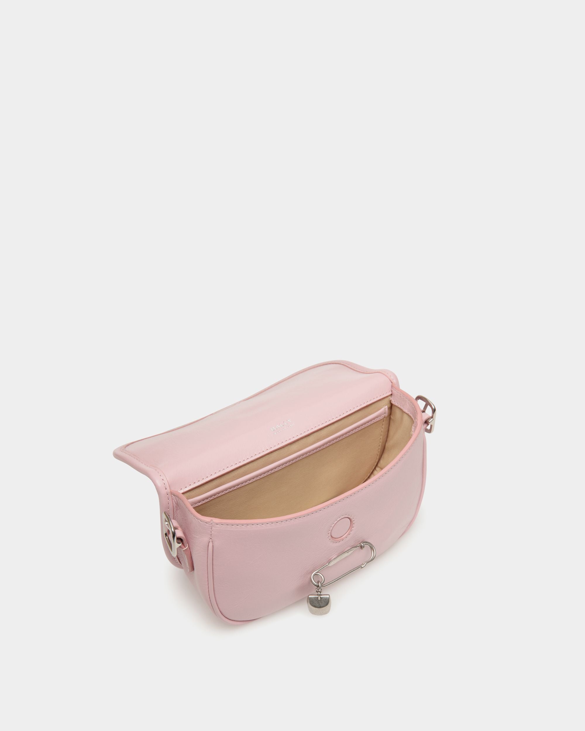 Beckett Minibag in Pink Leather With a Bally Pin - Women's - Bally - 05
