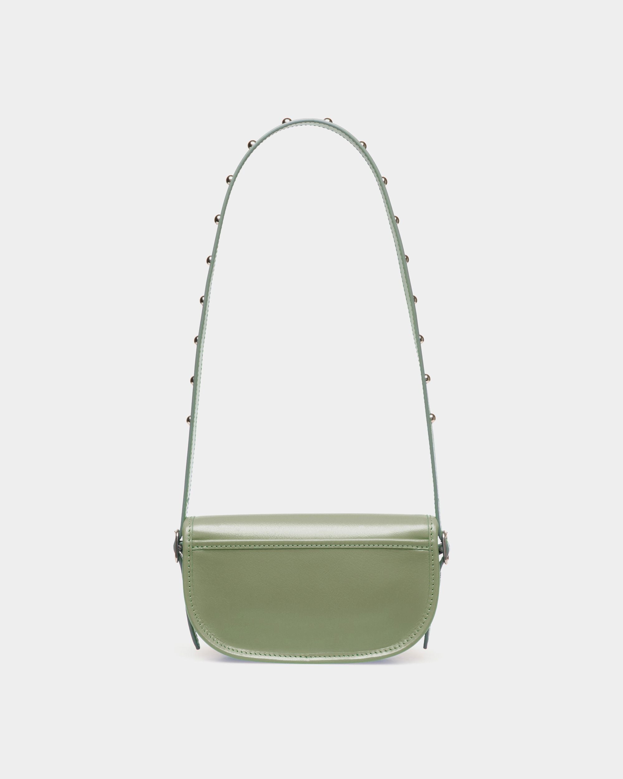 Beckett Minibag in Olive Green Leather With a Bally Pin - Women's - Bally - 03