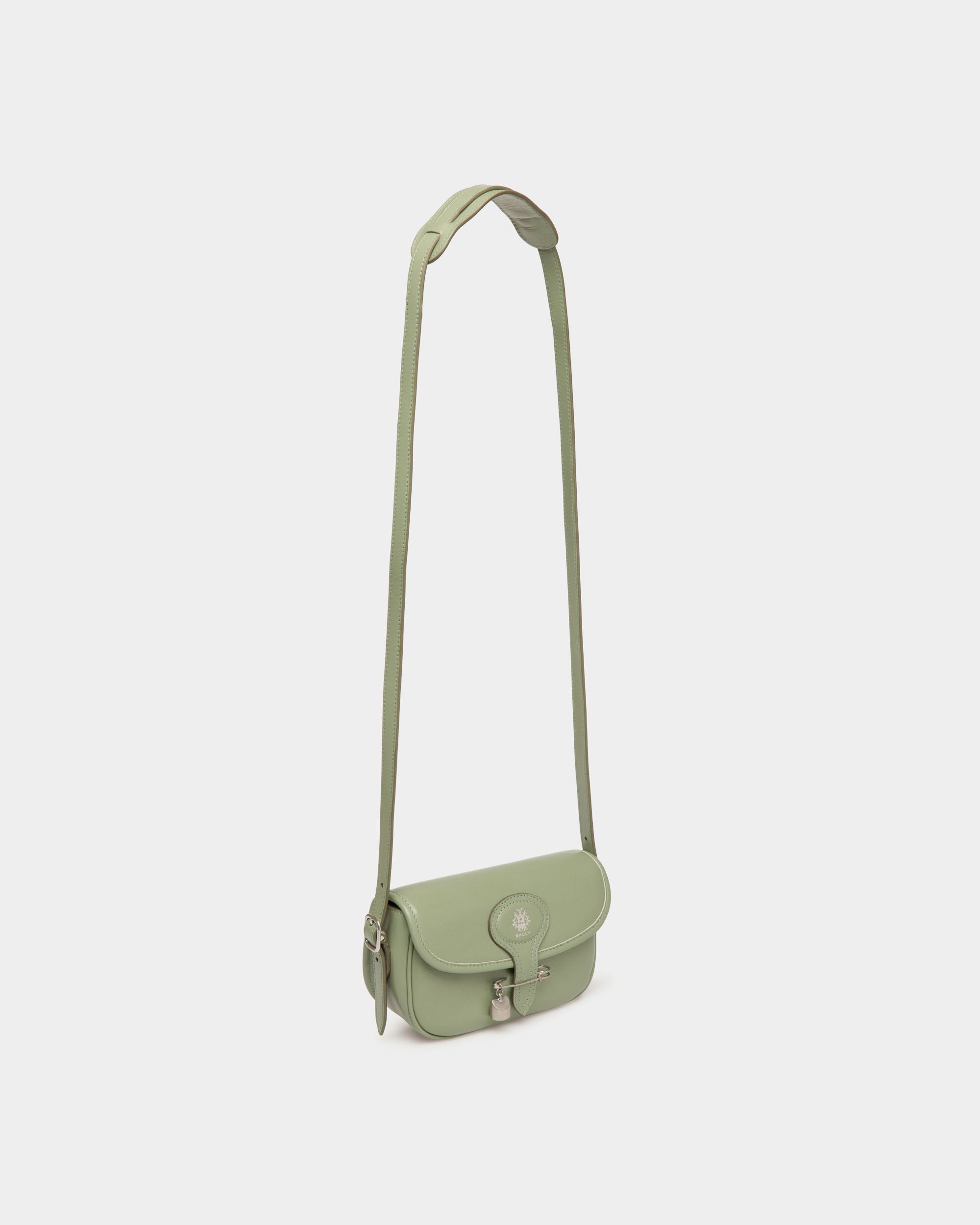 Beckett Minibag in Olive Green Leather With a Bally Pin - Women's - Bally - 07