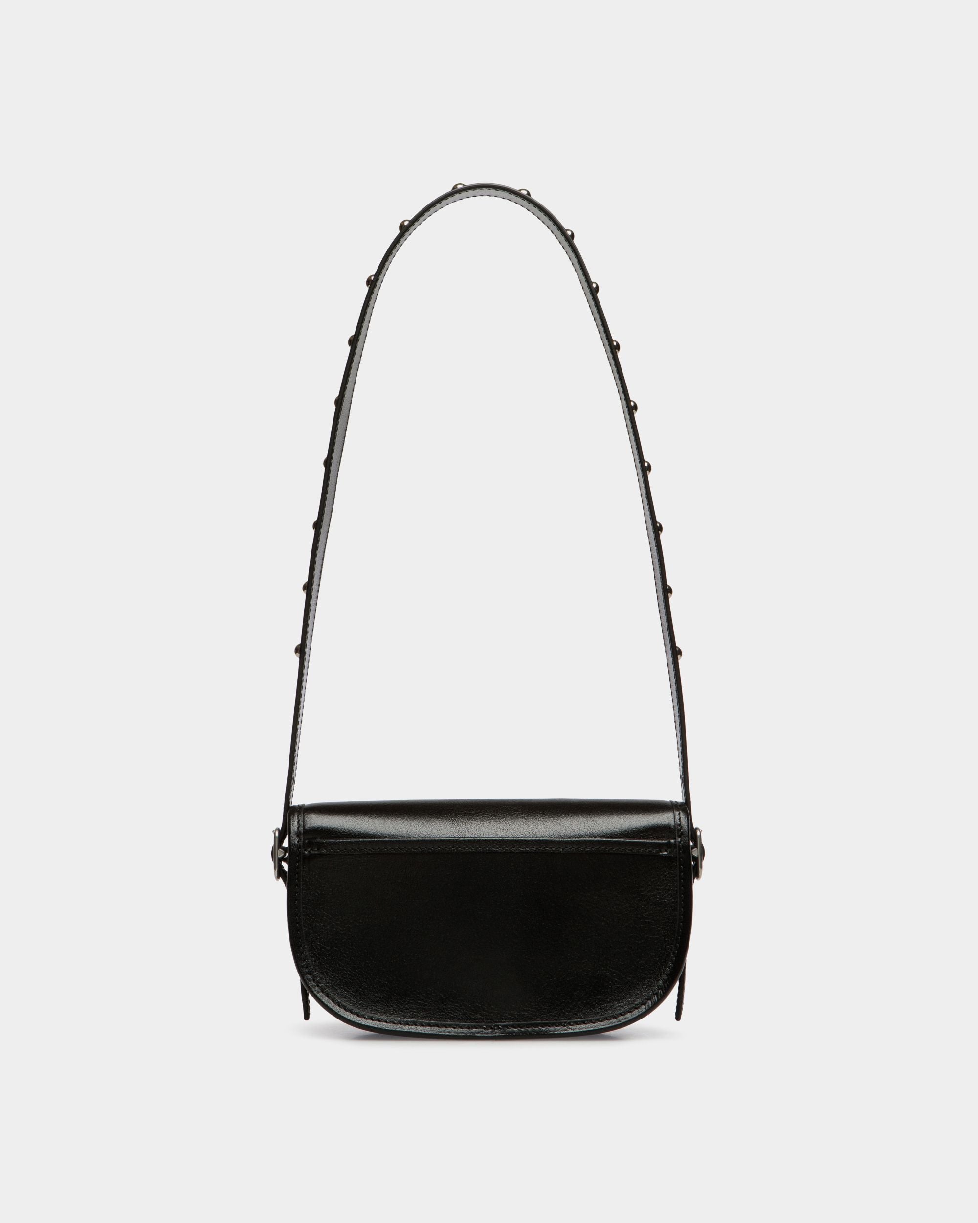 Beckett Minibag in Black Leather With a Bally Pin - Women's - Bally - 03