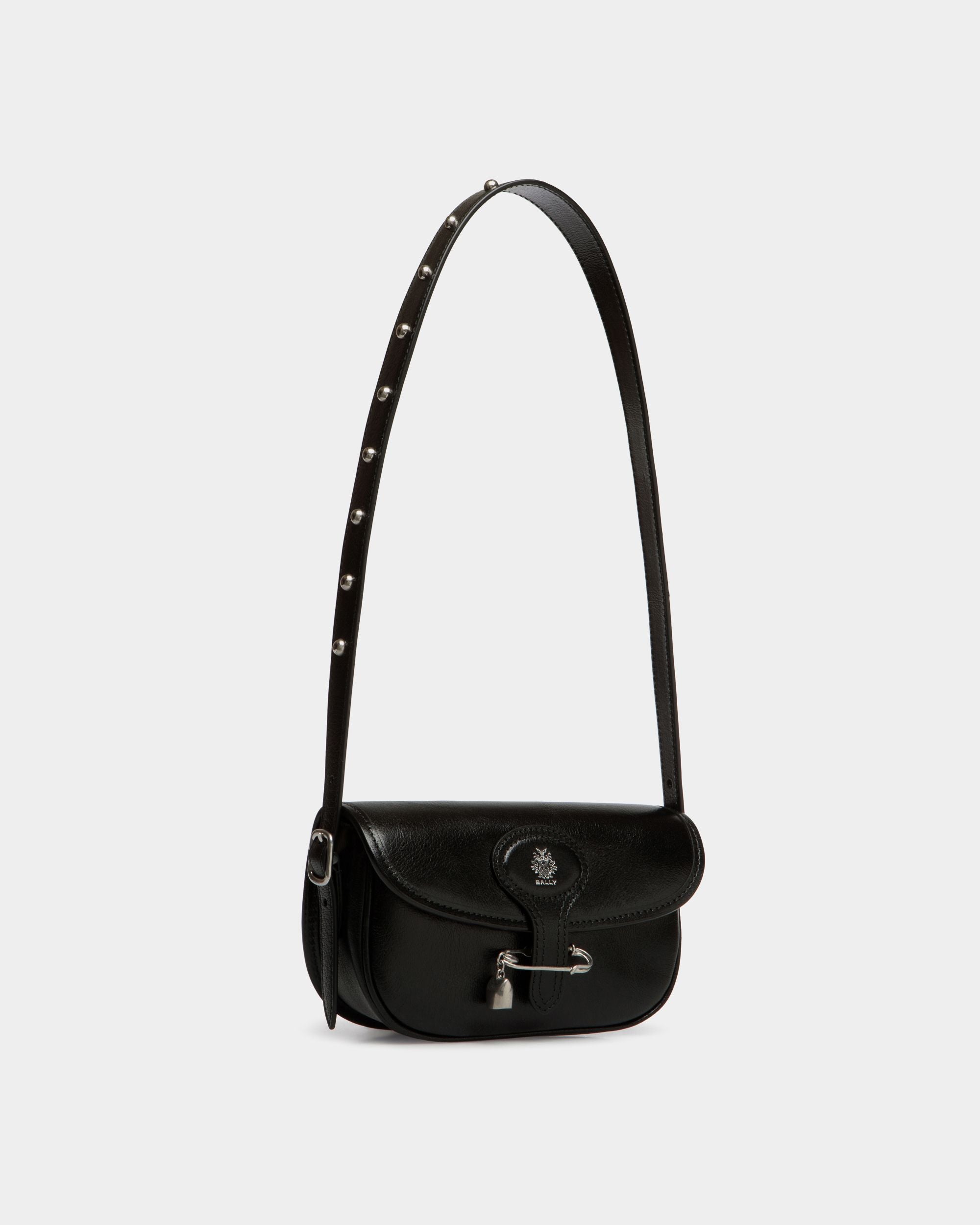 Beckett Minibag in Black Leather With a Bally Pin - Women's - Bally - 04