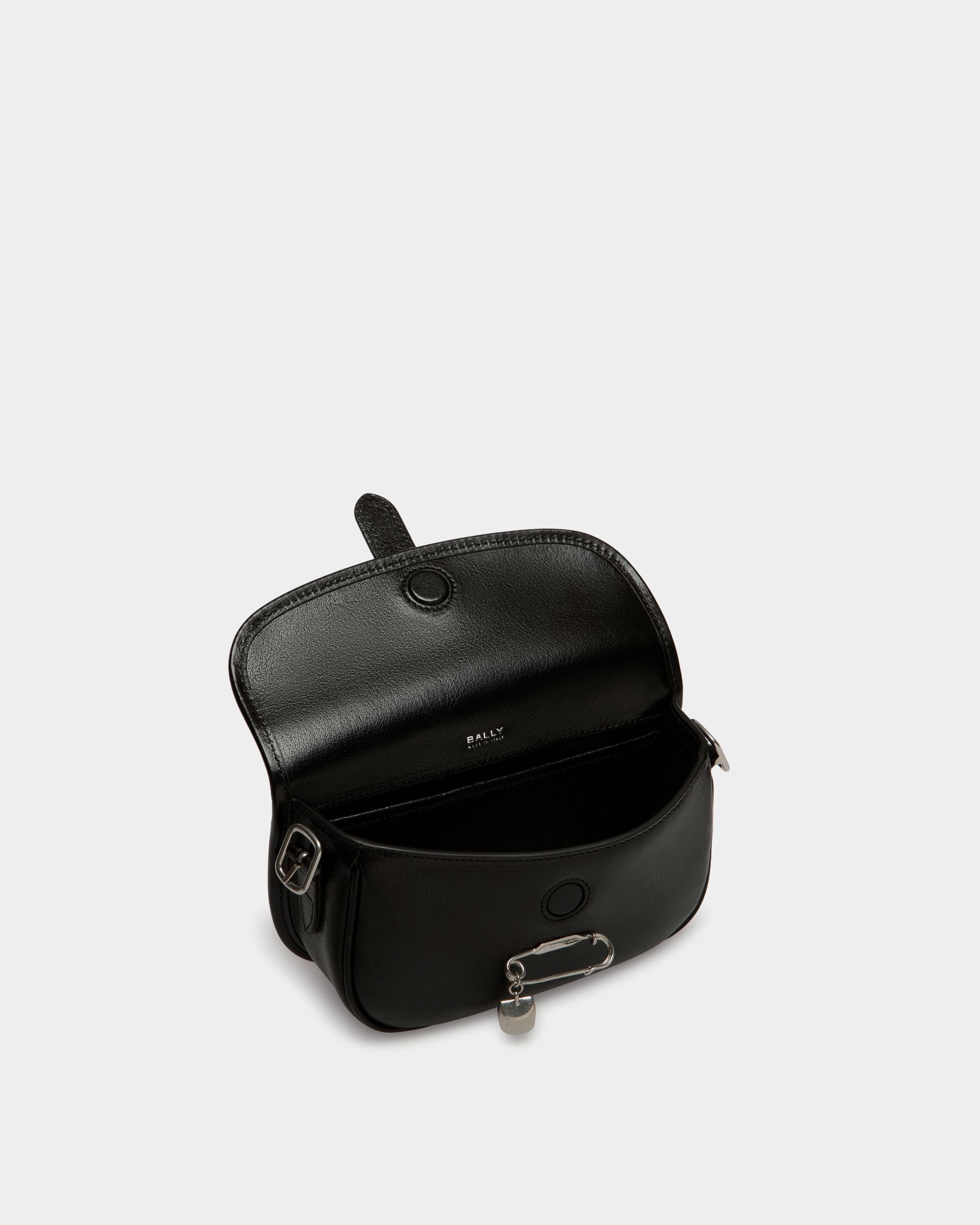 Beckett Minibag in Black Leather With a Bally Pin - Women's - Bally - 05