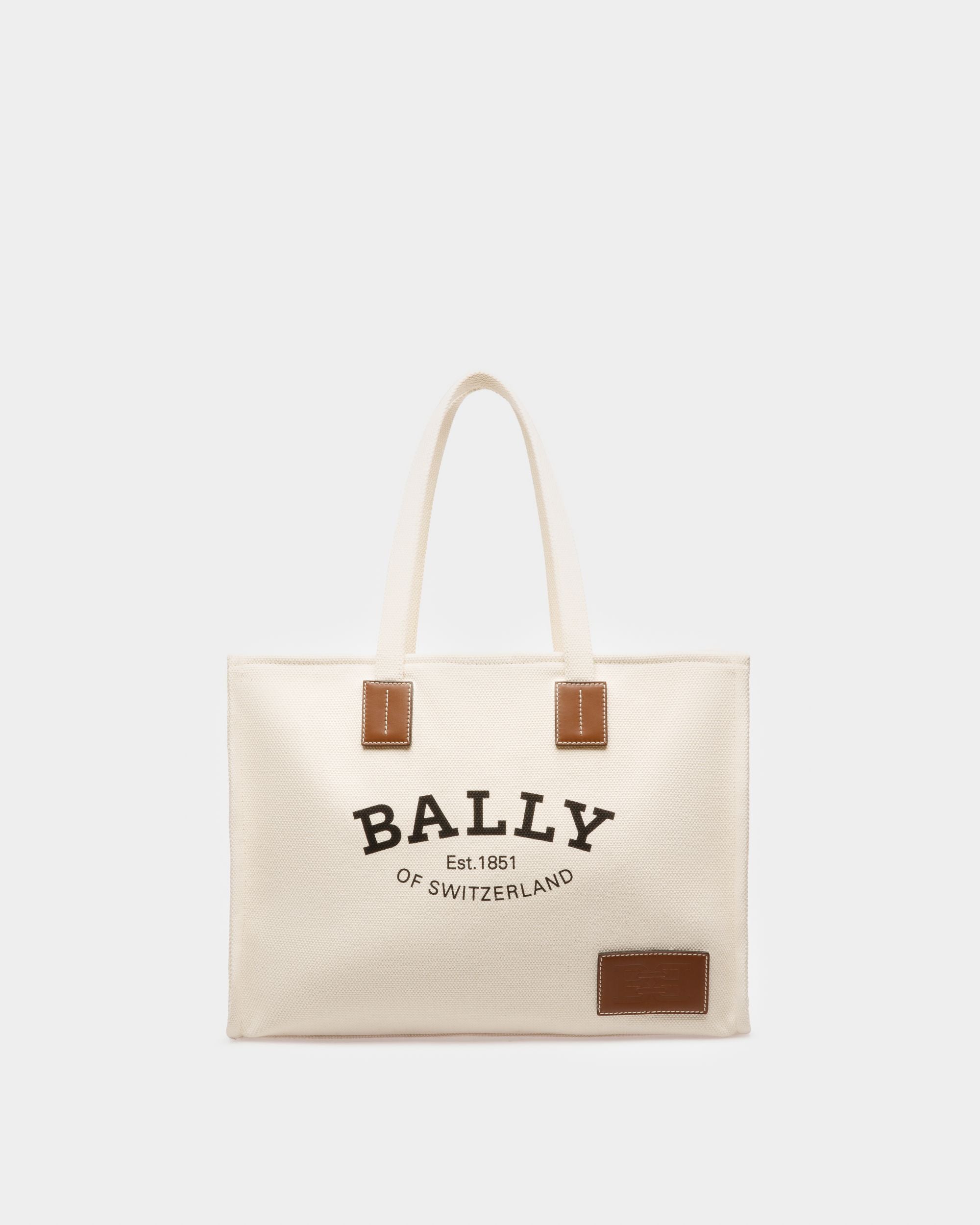 Crystalia Fabric Tote In Natural - Women's - Bally - 01
