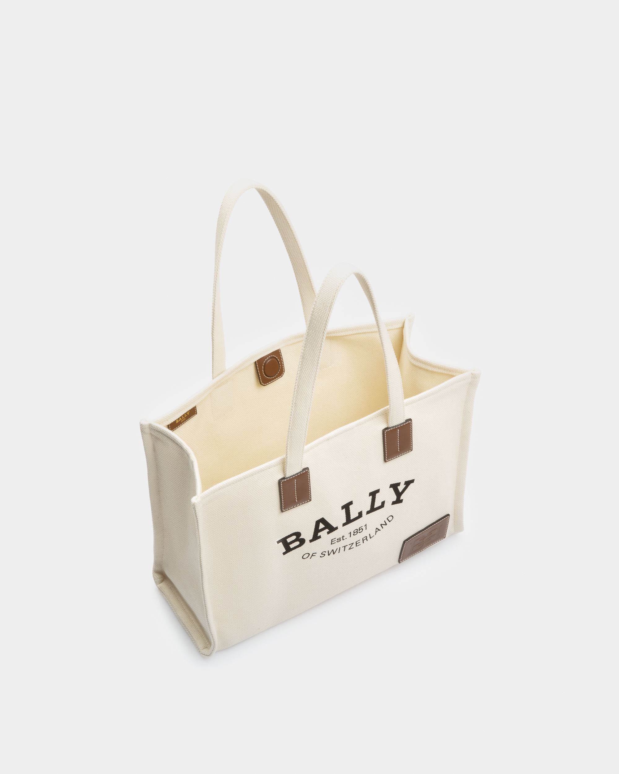 Crystalia Fabric Tote In Natural - Women's - Bally - 04