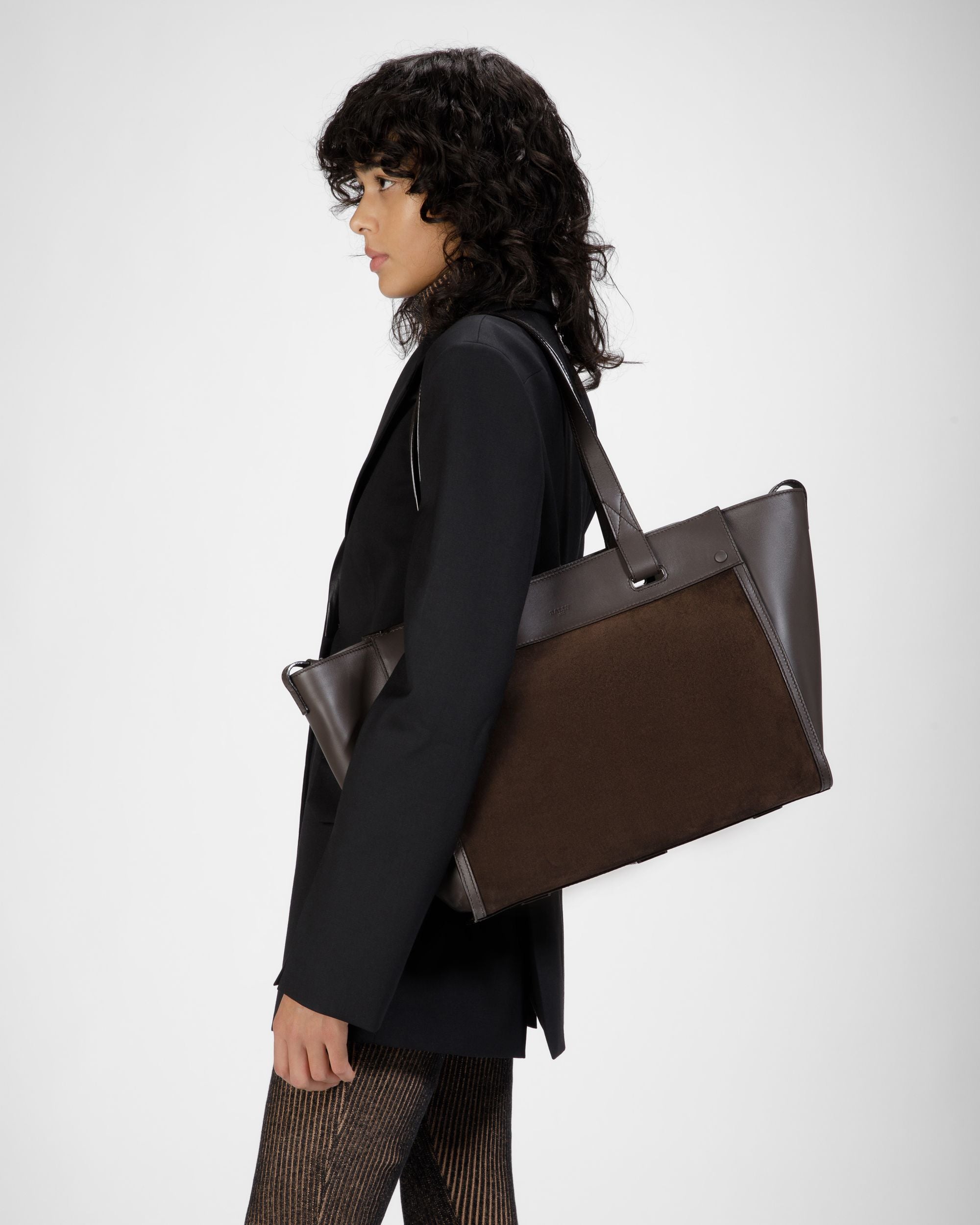 Arystea Bolso Tote De Piel En Marrón - Mujer - Bally - 02