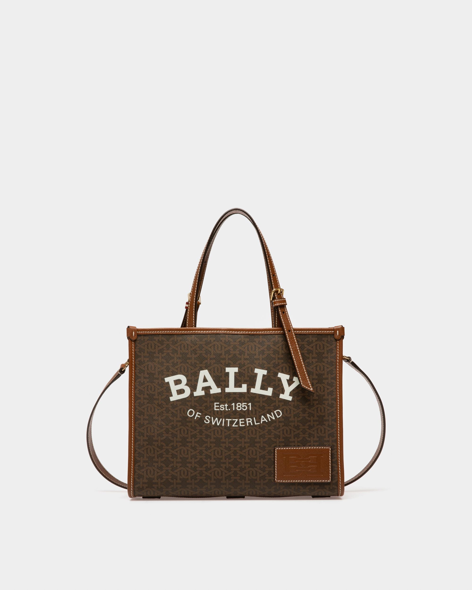 Calie Small Bolso Tote En Tpu De Color Marrón - Mujer - Bally - 01