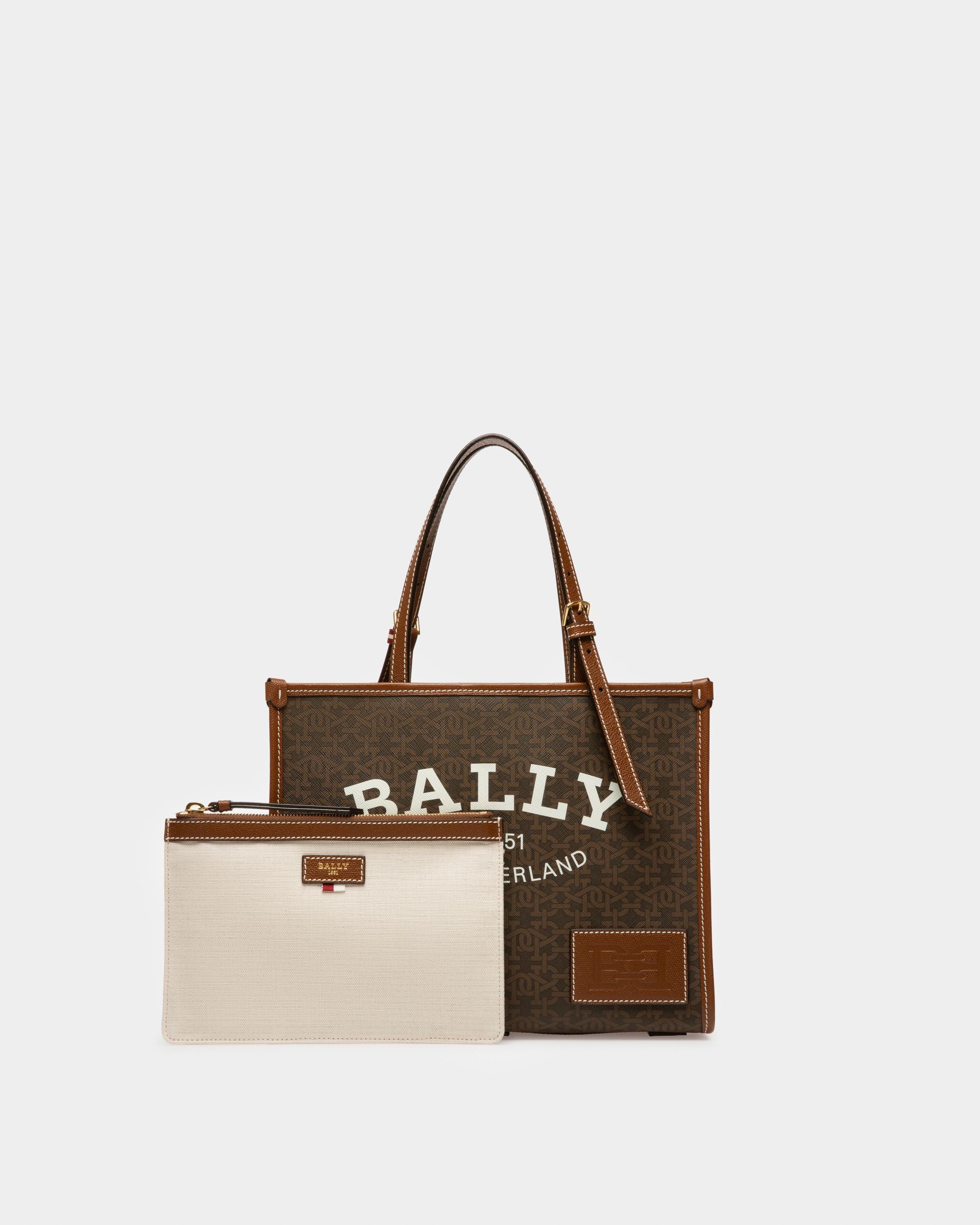 Calie Small Bolso Tote En Tpu De Color Marrón - Mujer - Bally - 05