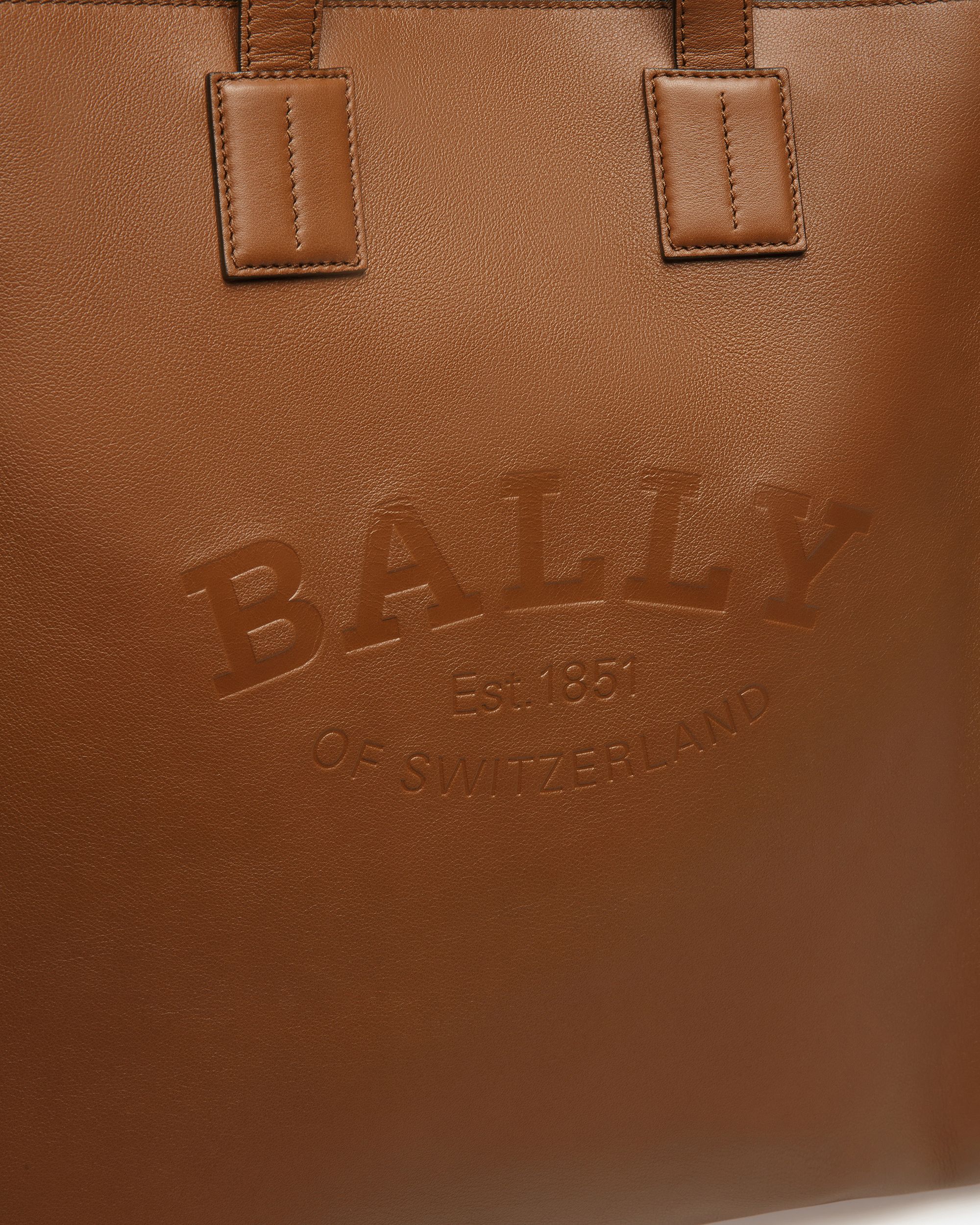 Crystalia Leather Tote In Brown - Women's - Bally - 05