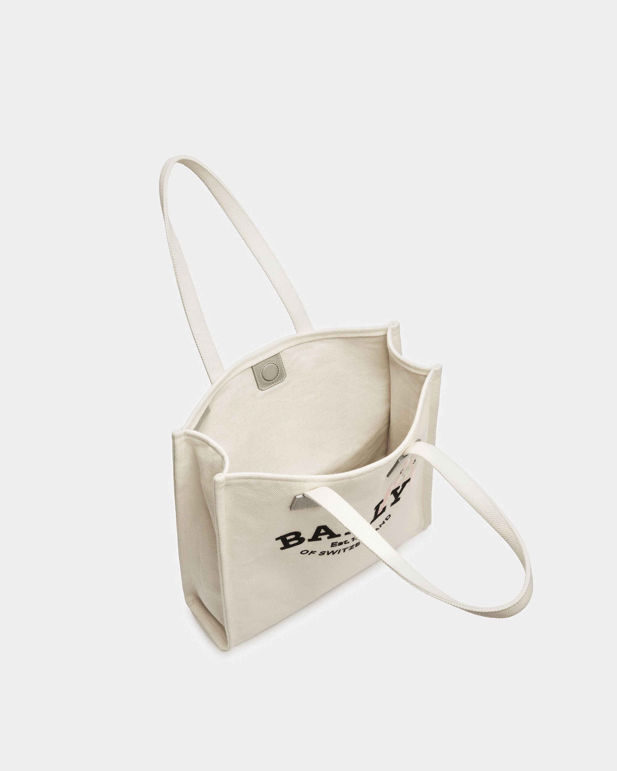 Crystalia Fabric Tote In Natural - Women's - Bally - 04