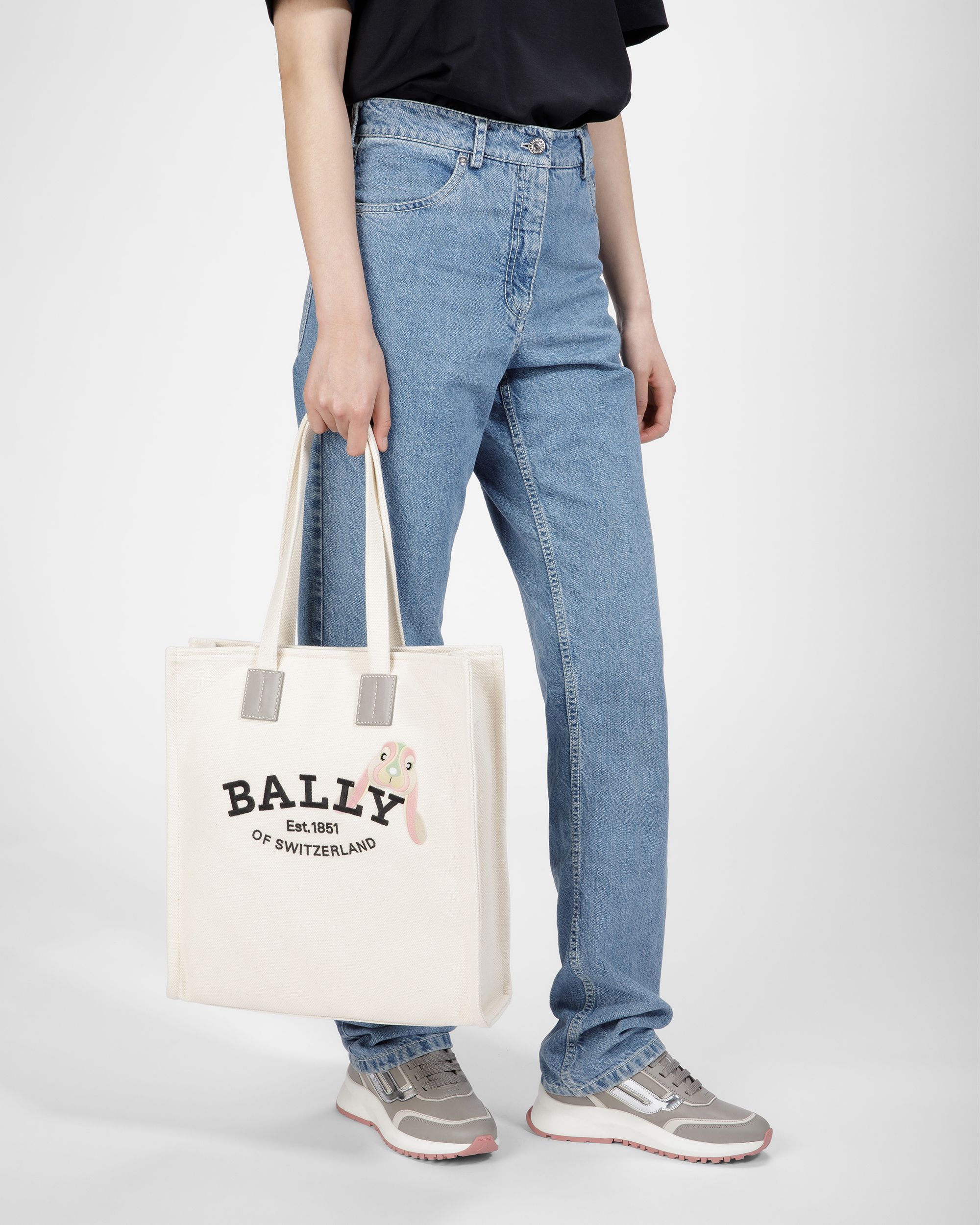 Crystalia Fabric Tote In Natural - Women's - Bally - 07
