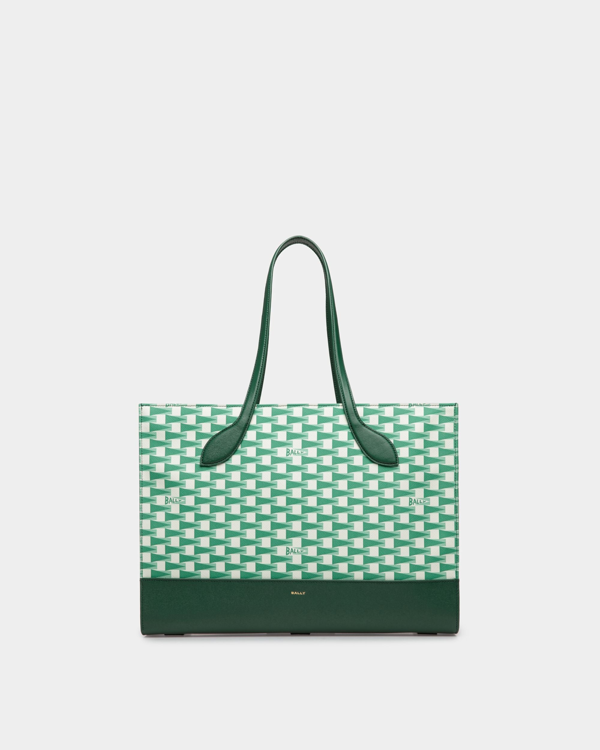 Pennant Tote Bag In Kelly Green TPU - Women's - Bally - 01