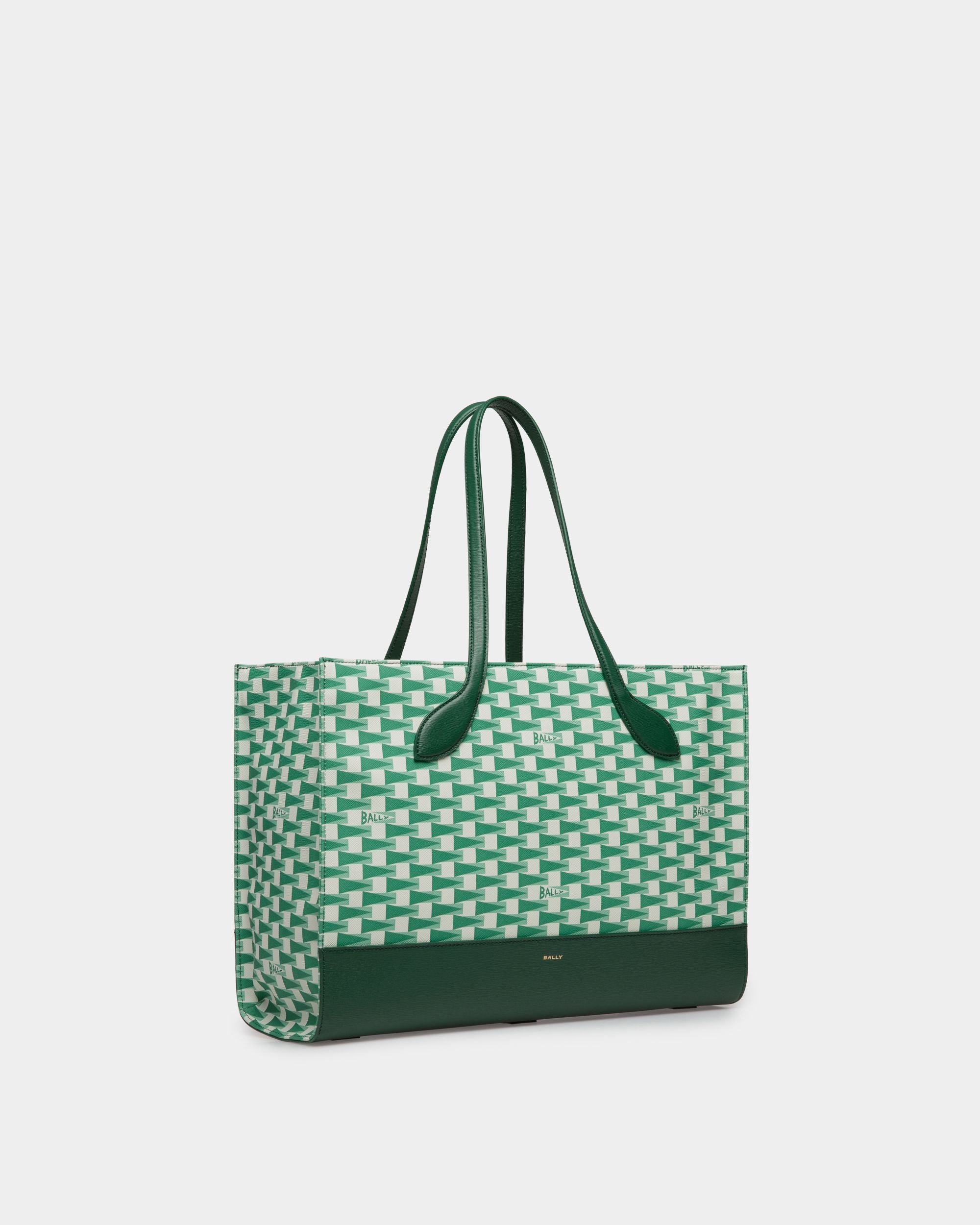 Pennant Tote Bag In Kelly Green TPU - Women's - Bally - 03