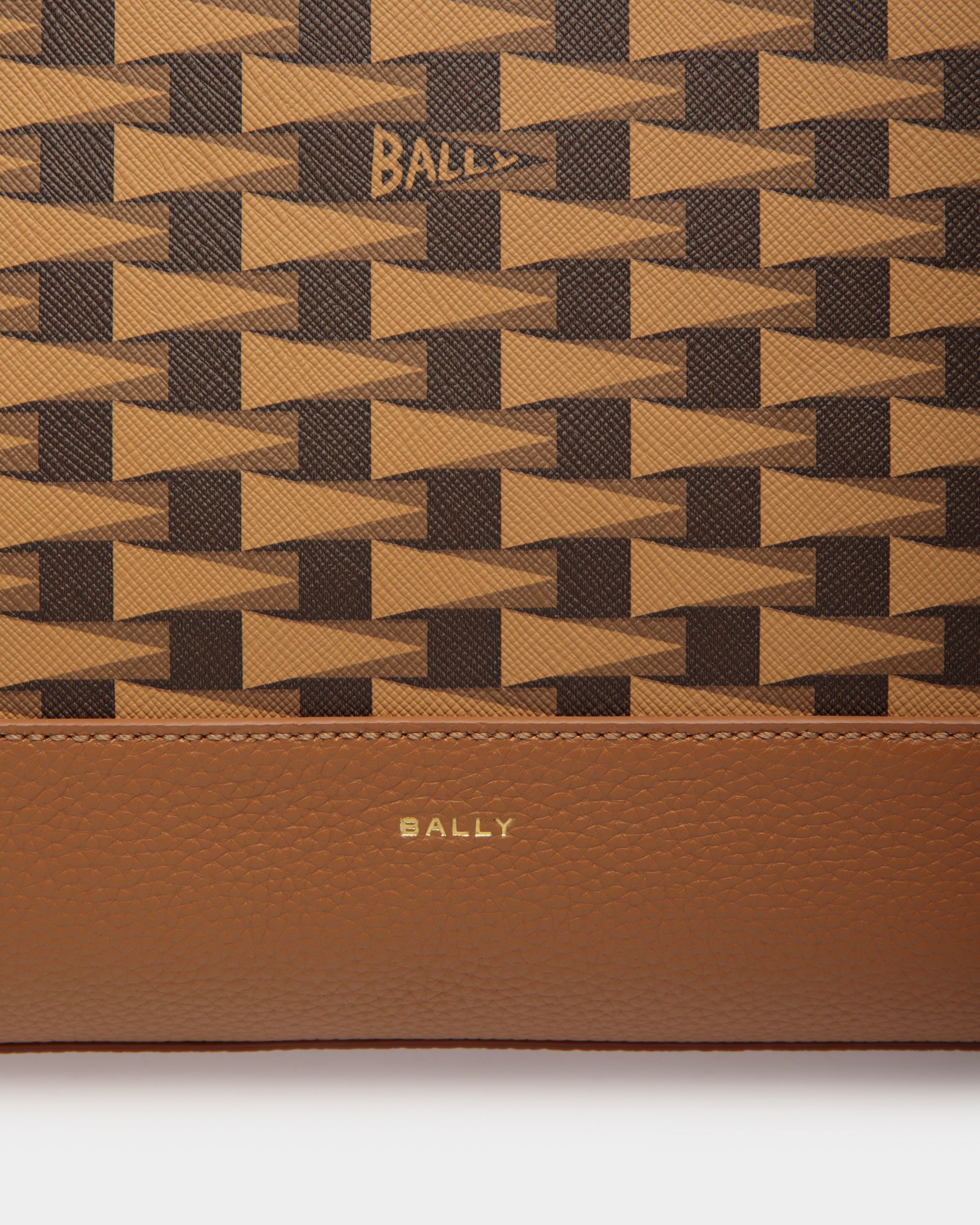 Pennant Large Tote Bag in Brown TPU - Women's - Bally - 05