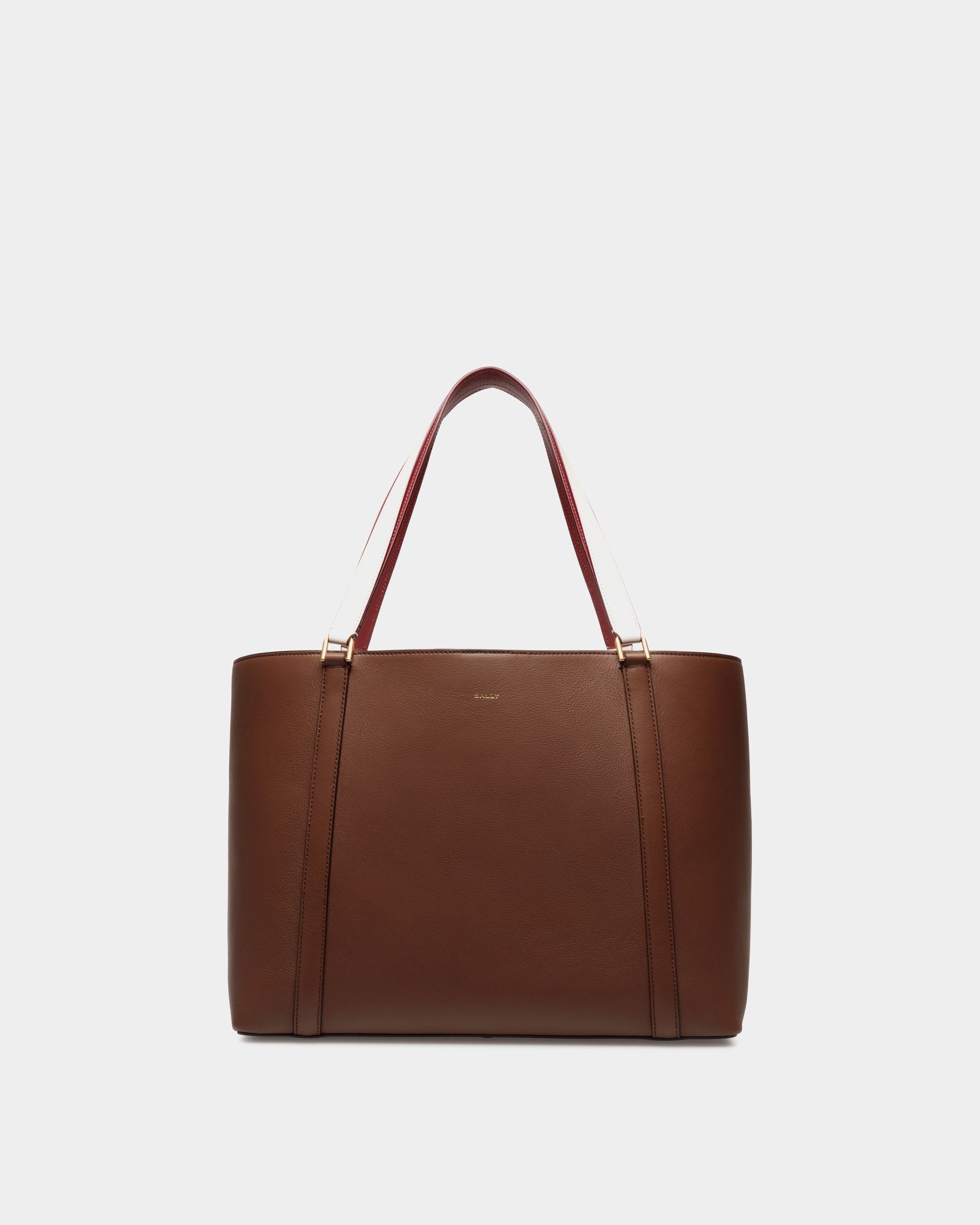 Bolso Tote Code De Piel Marrón - Mujer - Bally - 01