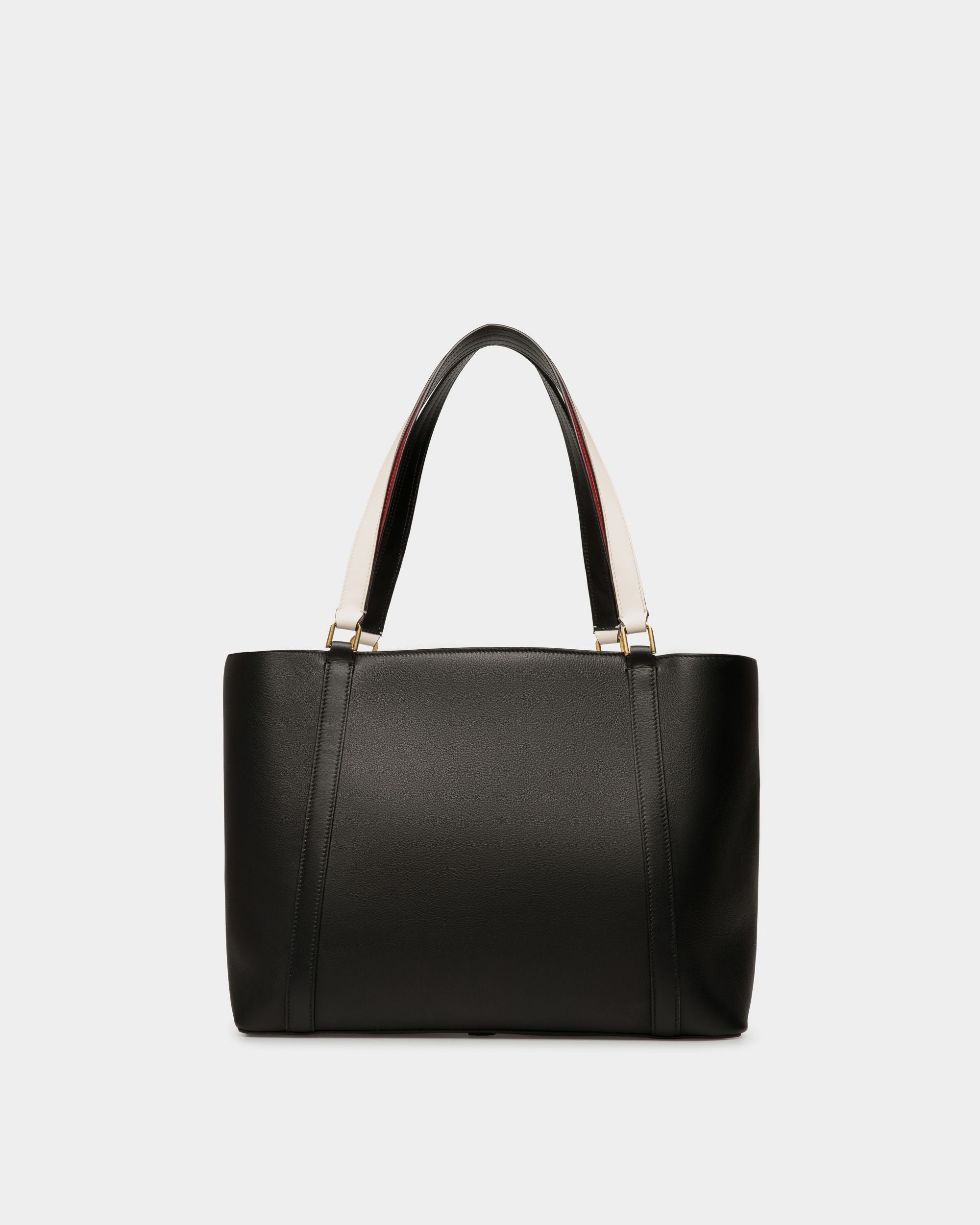 Code Tote Bag in Black Leather - Women's - Bally - 02