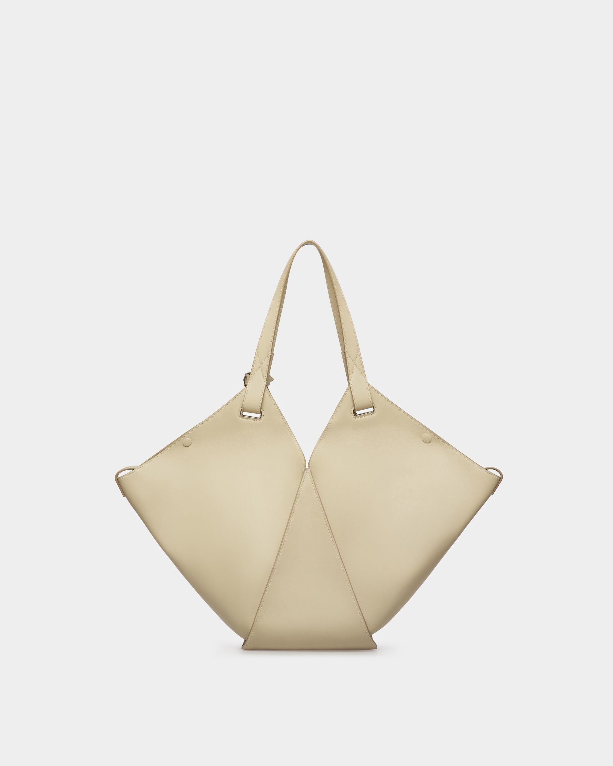 Ahria Bolso Tote En Cuero De Color Beige Claro - Mujer - Bally - 03