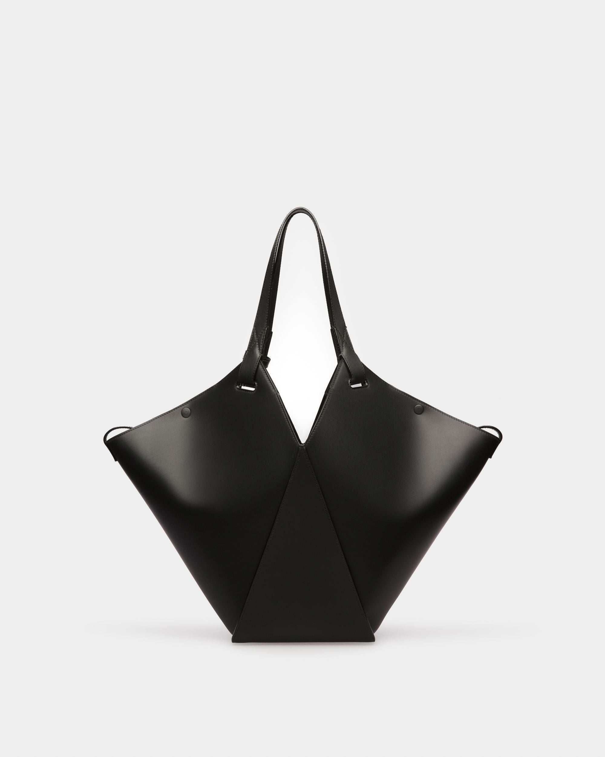 Ahria Bolso Tote En Cuero De Color Negro - Mujer - Bally - 03