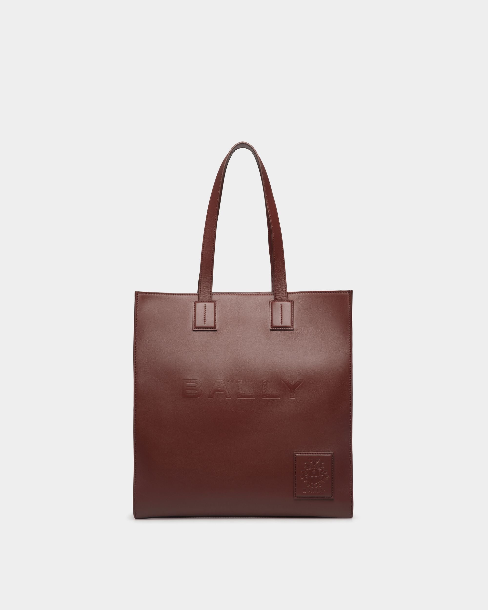 Akelei Tote Bag In Brown Leather - Women's - Bally - 01