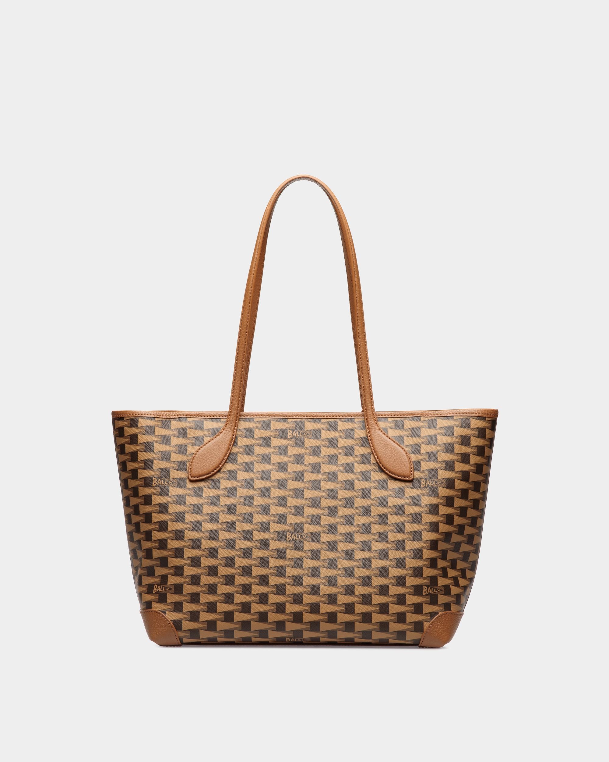 Bolso Tote Pennant Con Motivo Pennant Marrón - Mujer - Bally - 03