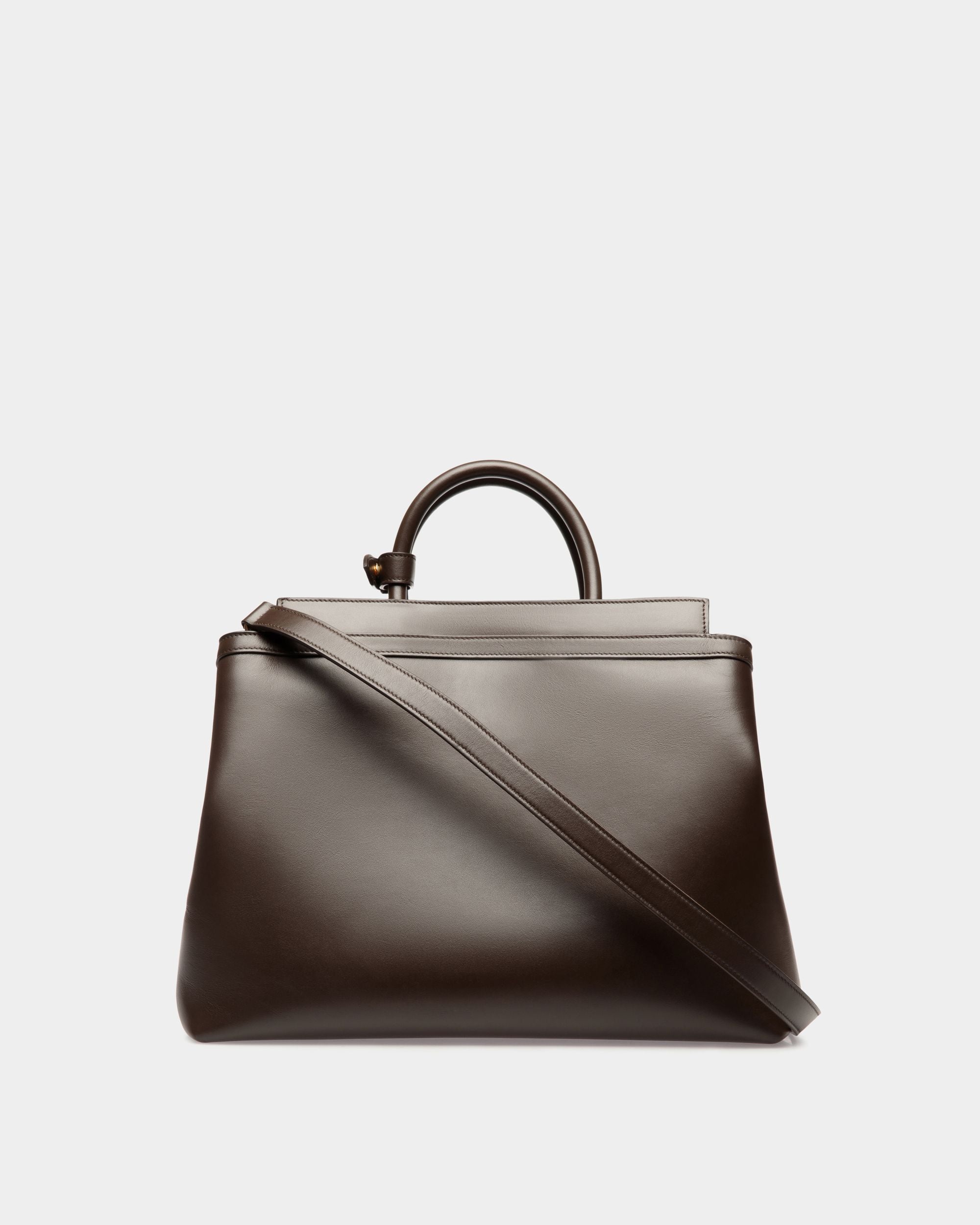 Deco Tote Bag In Ebano Leather - Women's - Bally - 03