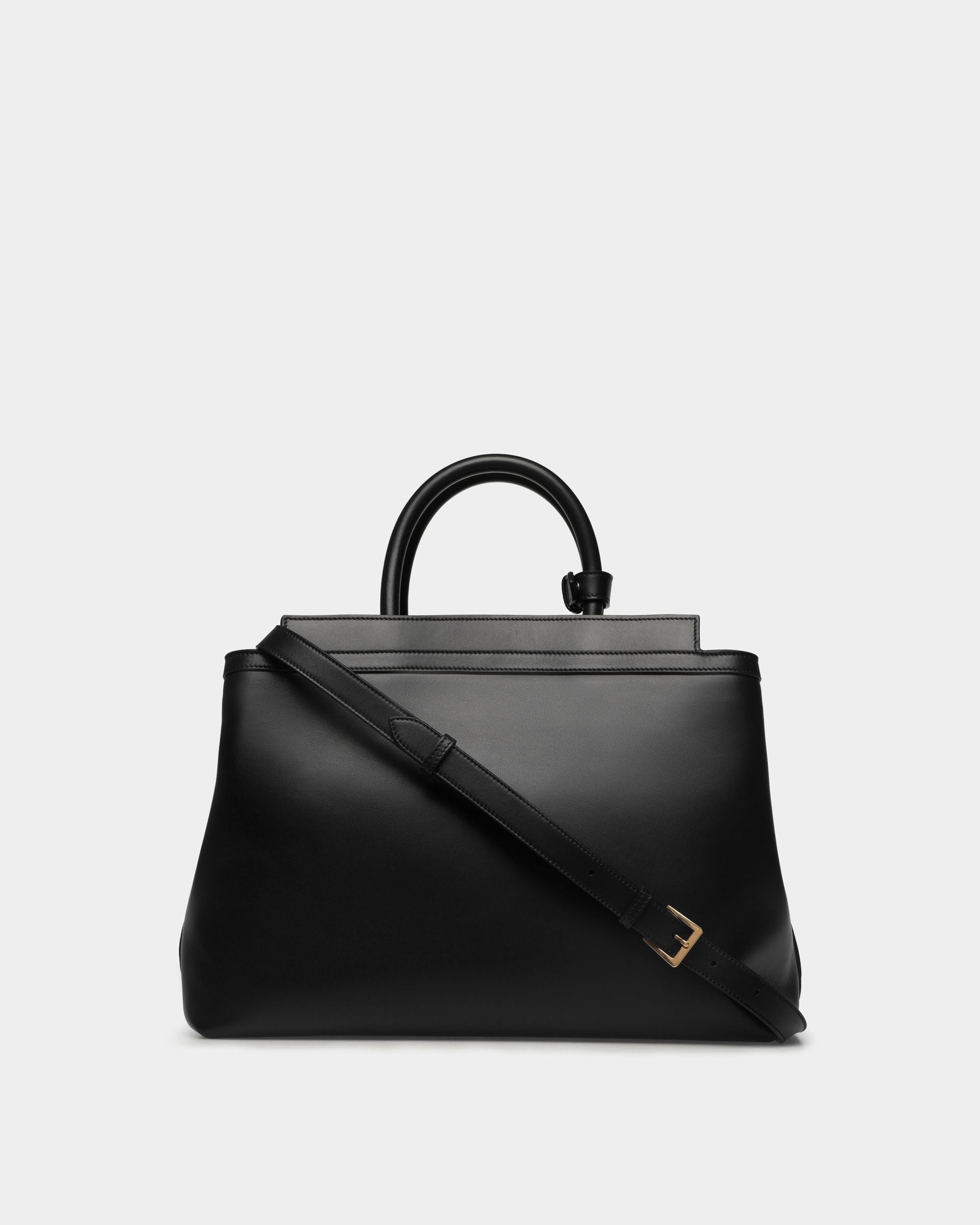 Bolso Tote Deco De Piel Negra - Mujer - Bally - 03