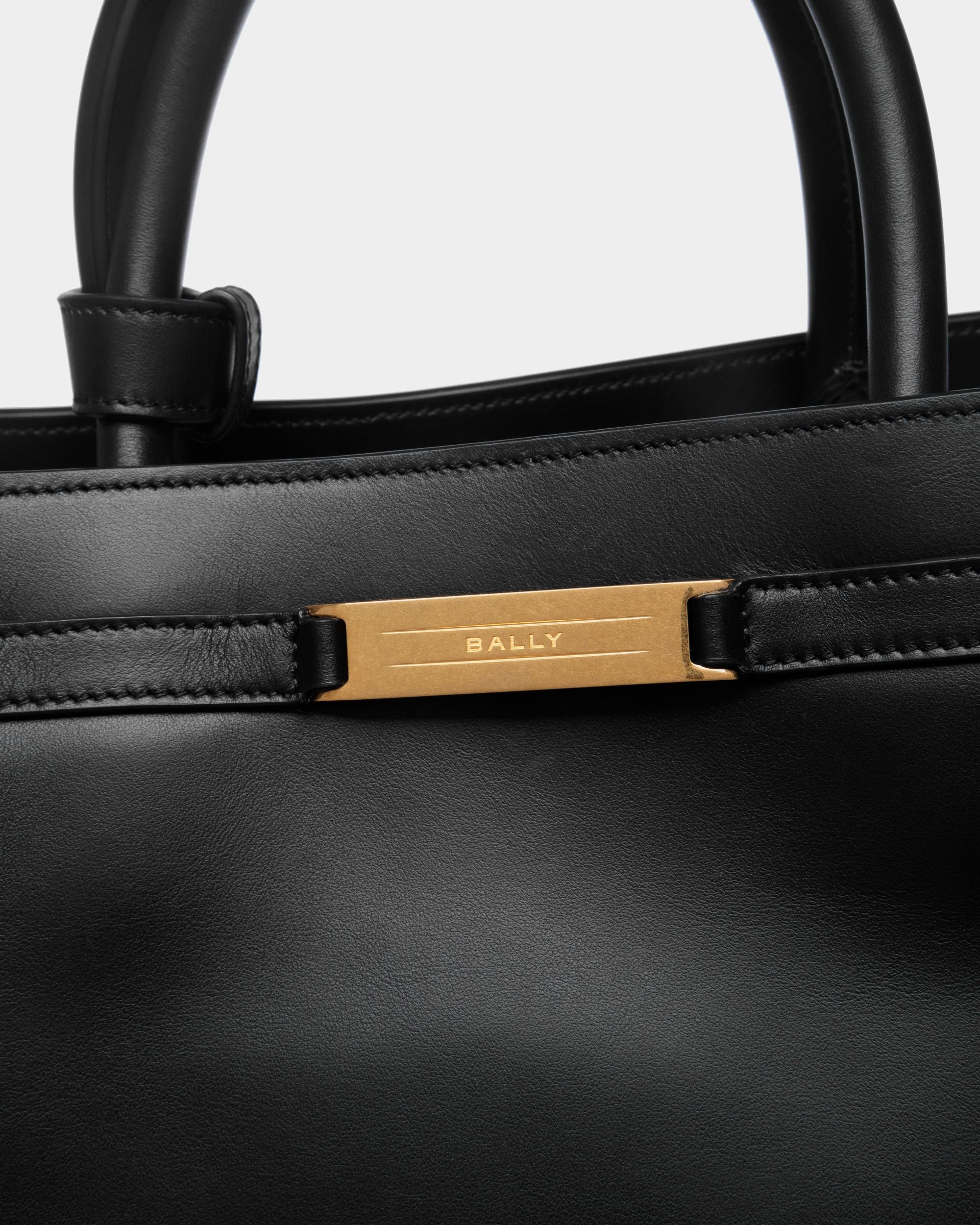 Bolso Tote Deco De Piel Negra - Mujer - Bally - 05