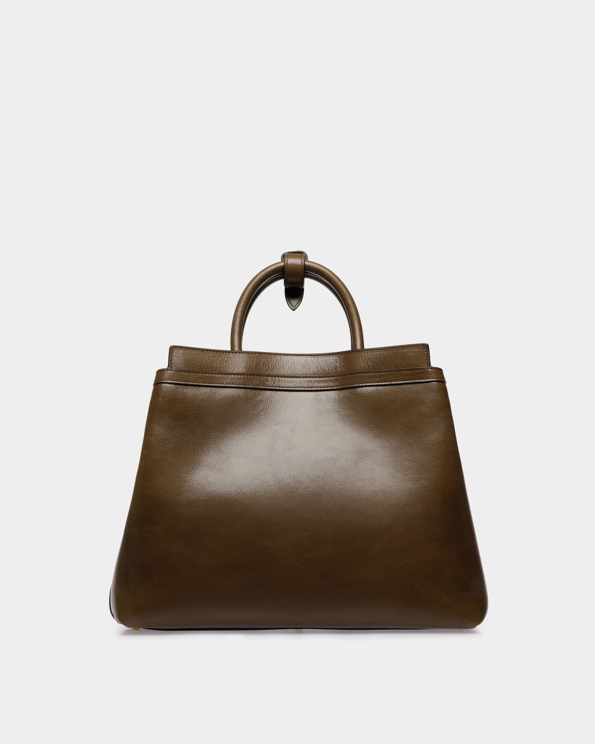 Deco Tote Bag In Marron Glacé Leather - Women's - Bally - 03