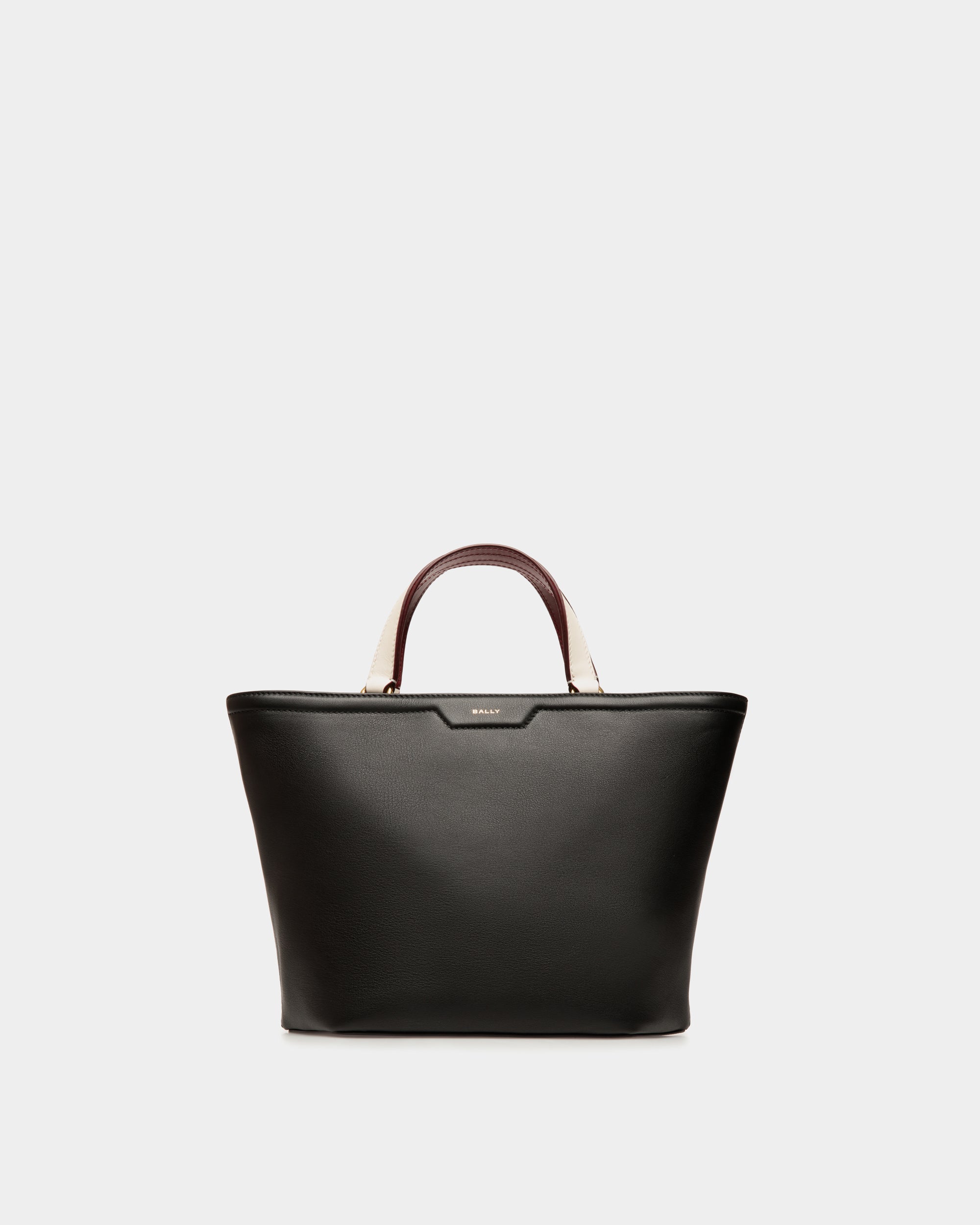 Bolso Tote Code Pequeño De Piel Negra - Mujer - Bally - 01