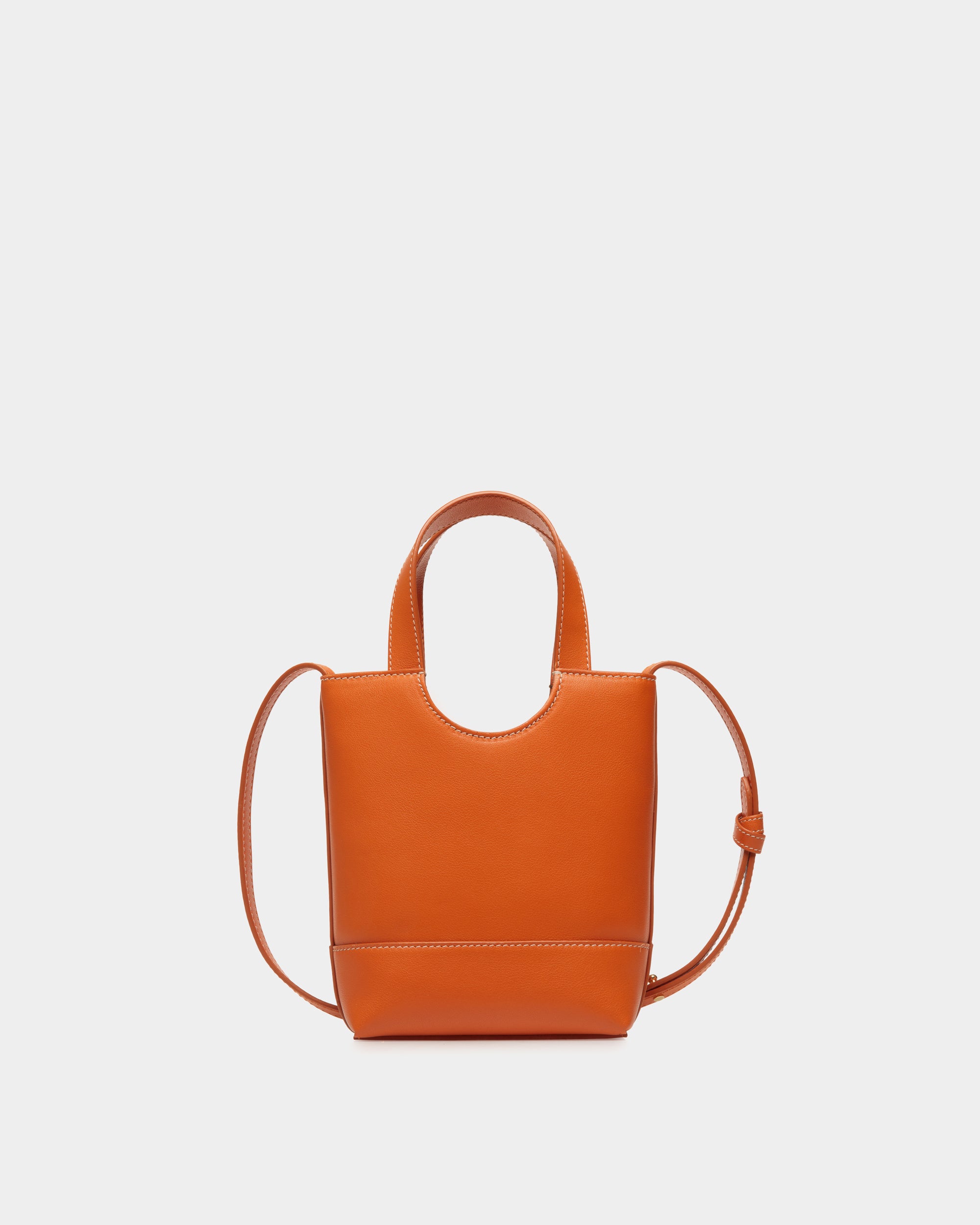 Bolso Tote Pequeño Easy Bally De Piel Koi Orange - Mujer - Bally - 02