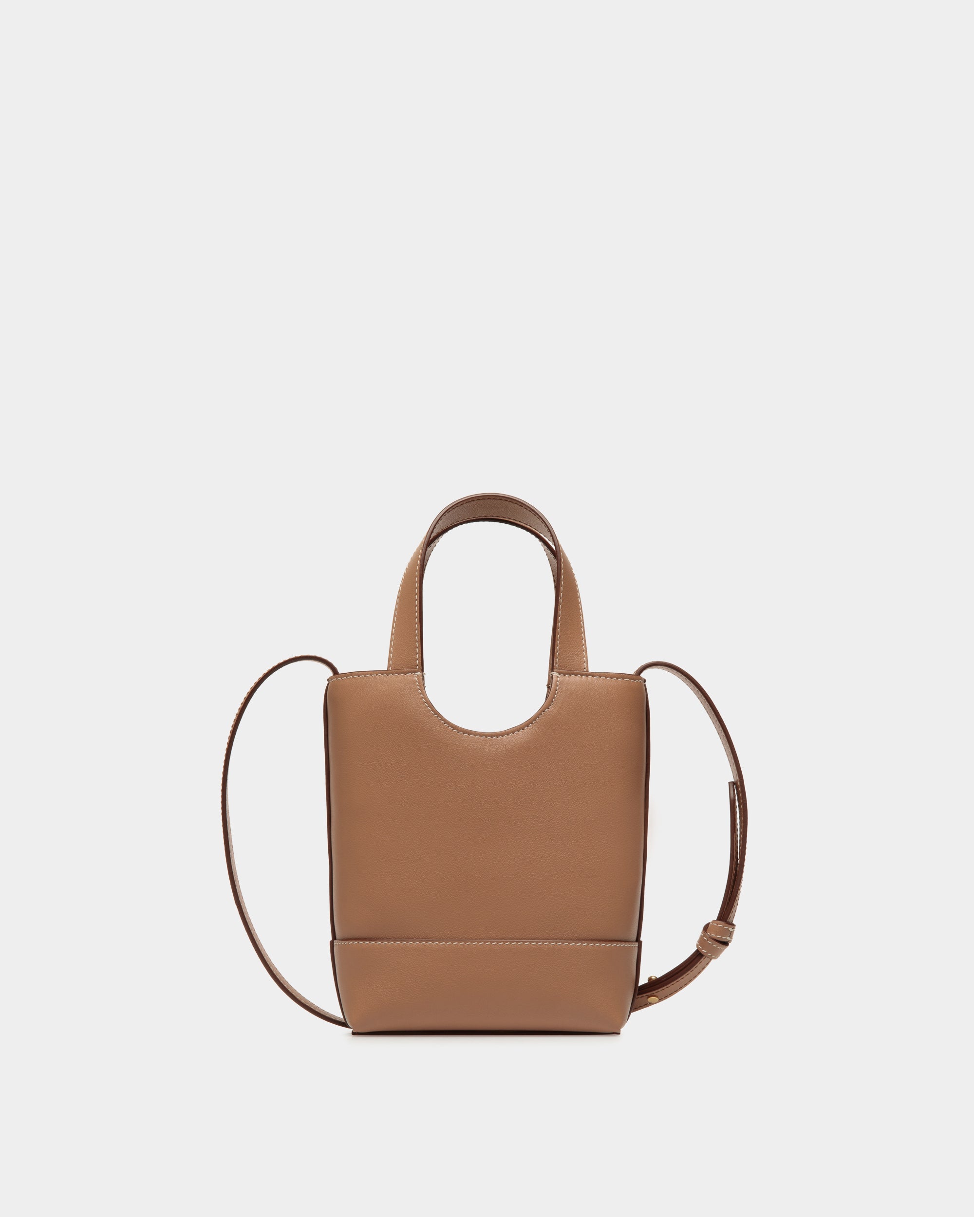 Bolso Tote Pequeño Easy Bally De Piel Praline Beige - Mujer - Bally - 02