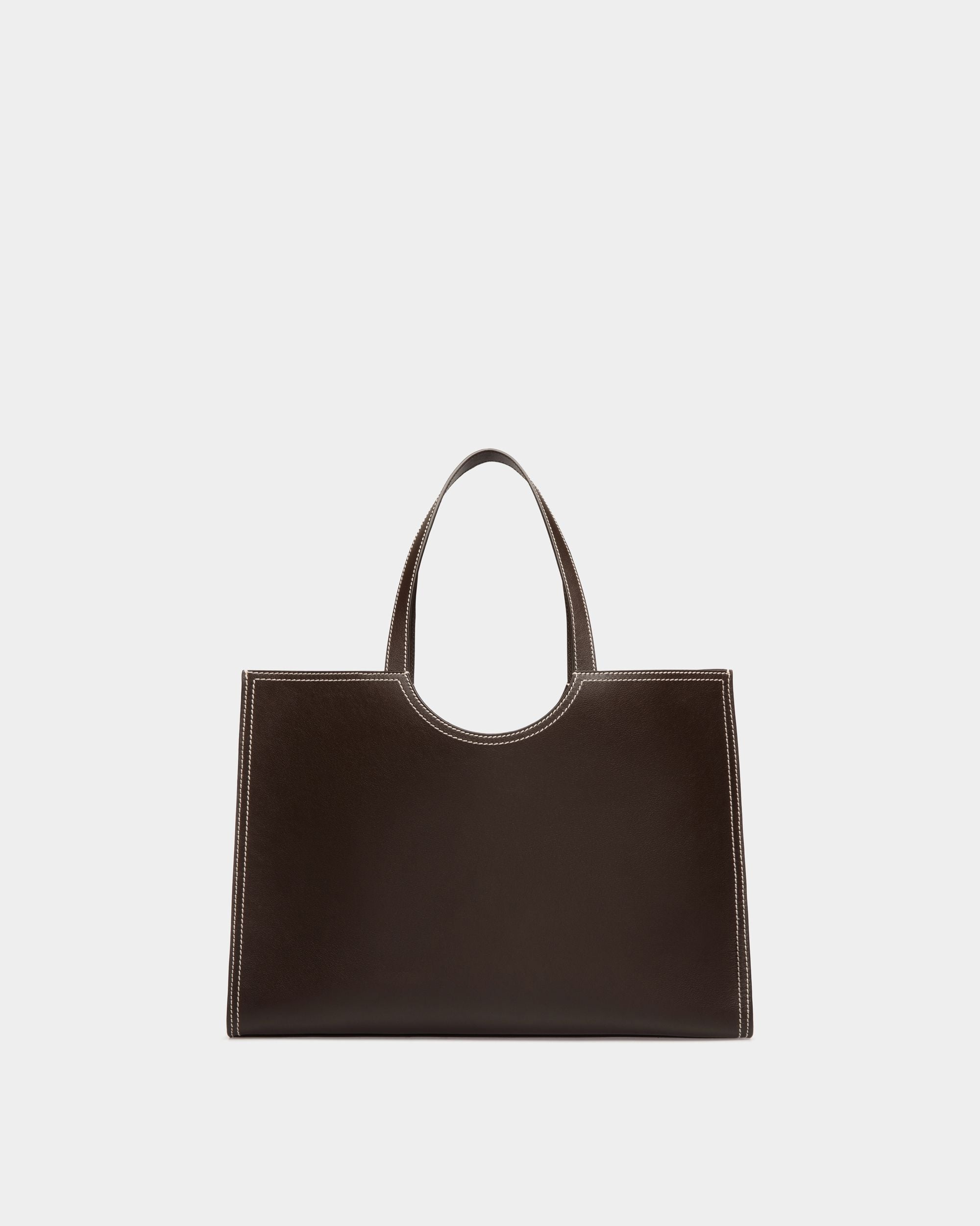 Easy Bally Tote Bag in Ebano Leather - Women's - Bally - 03