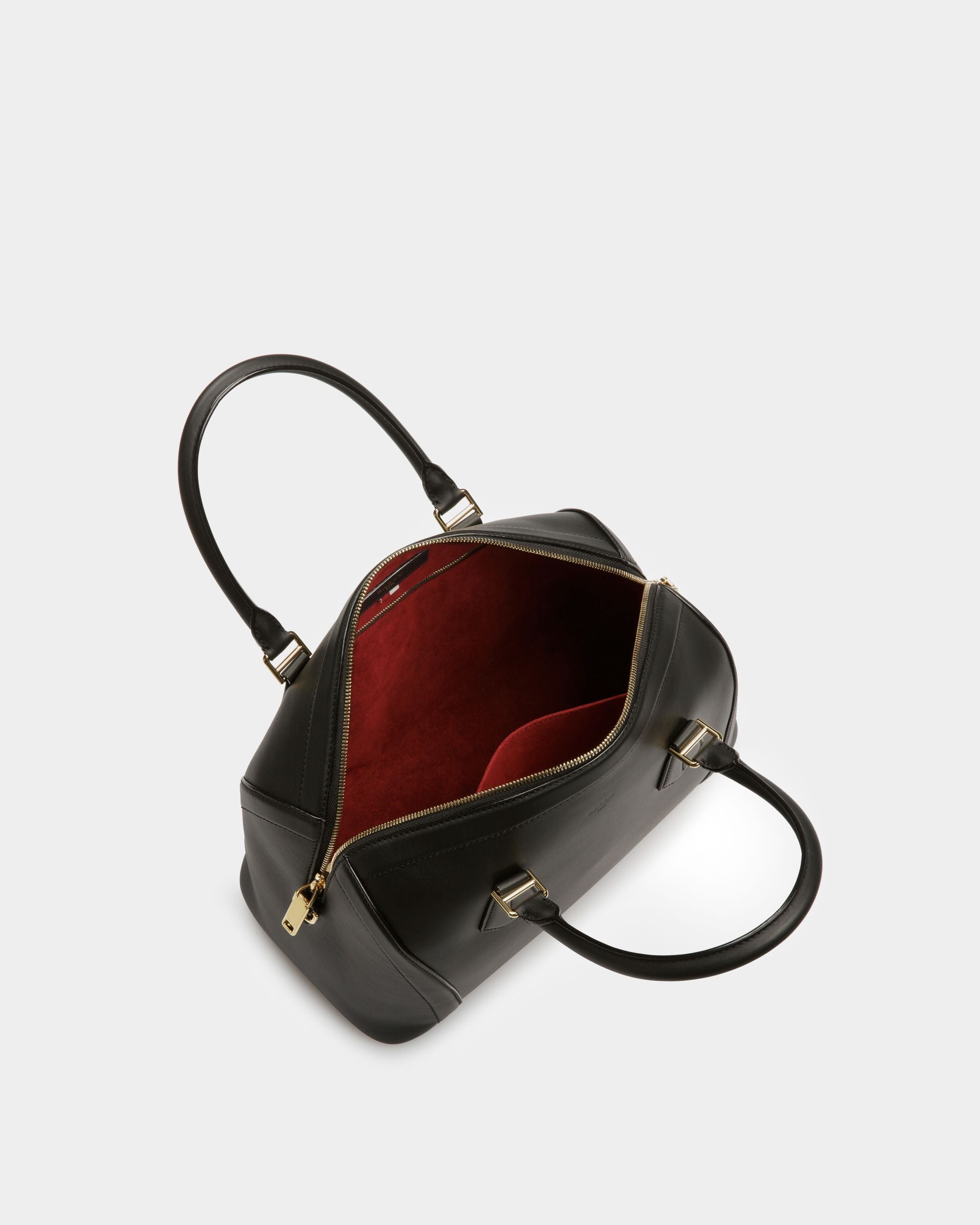Saffi Bolso De Mano En Piel De Color Negro - Mujer - Bally - 03