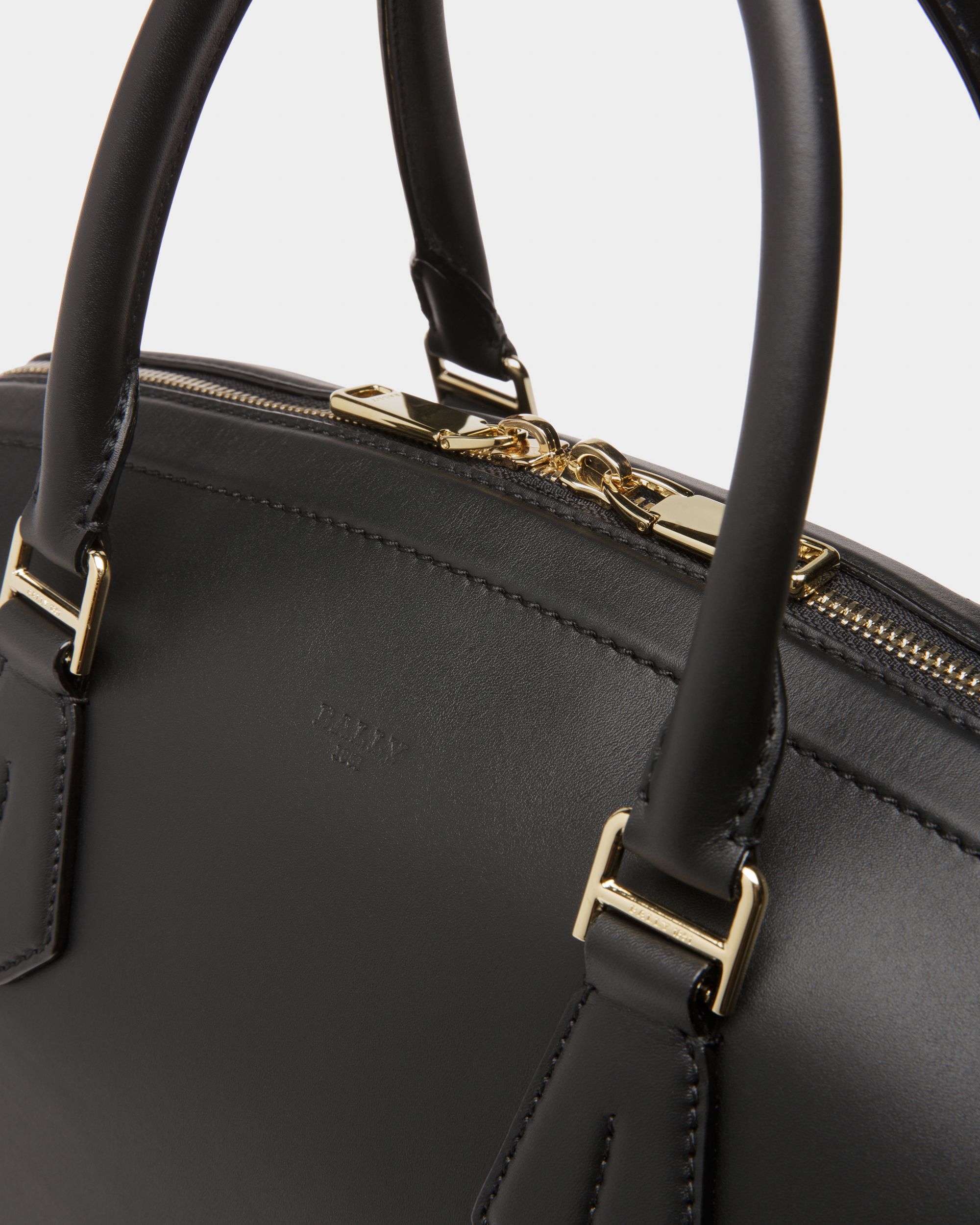 Saffi Bolso De Mano En Piel De Color Negro - Mujer - Bally - 04
