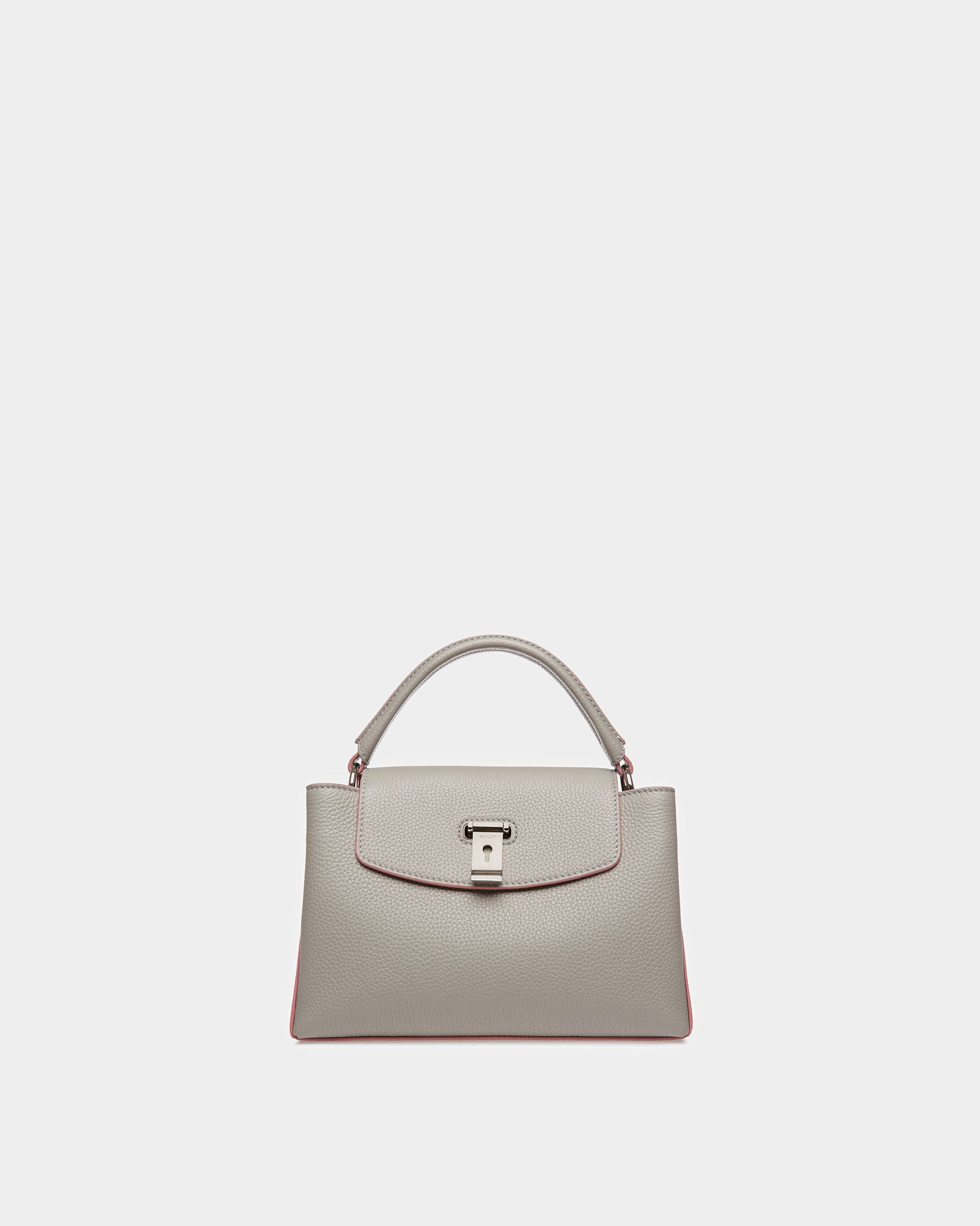 Layka Small Bolso De Mano De Piel Color Piedra - Mujer - Bally - 01