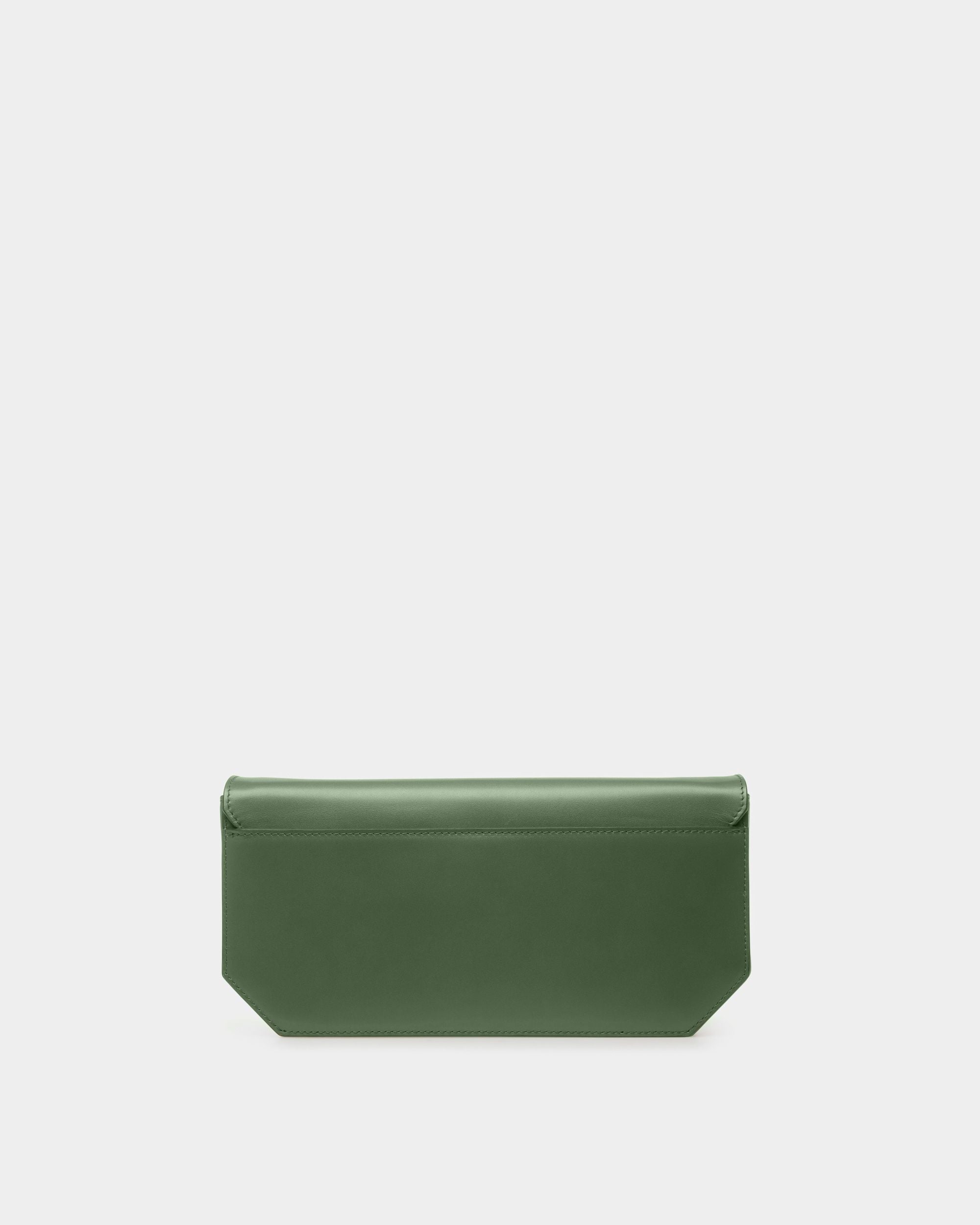 Bolso De Hombro Emblem De Piel En Verde - Mujer - Bally - 02