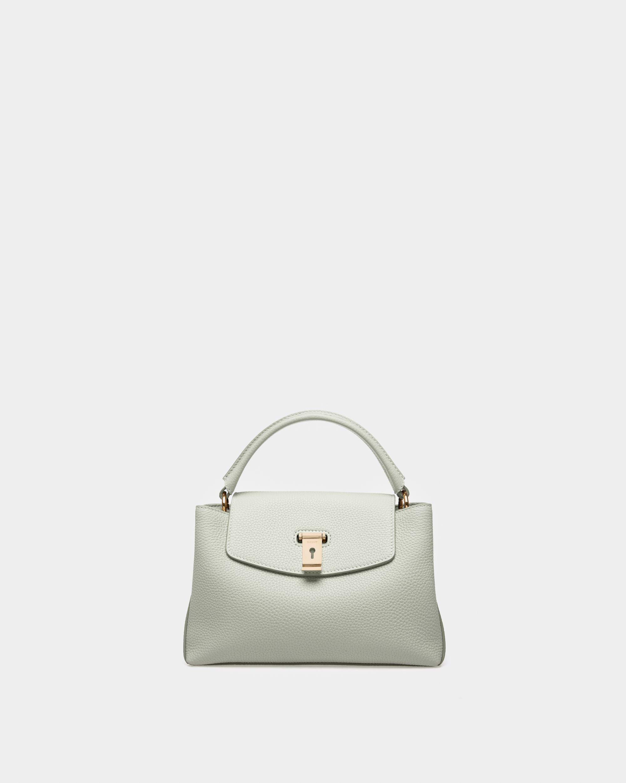 Layka Small Bolso De Mano Con Asa Superior En Piel De Color Azul Claro - Mujer - Bally - 01